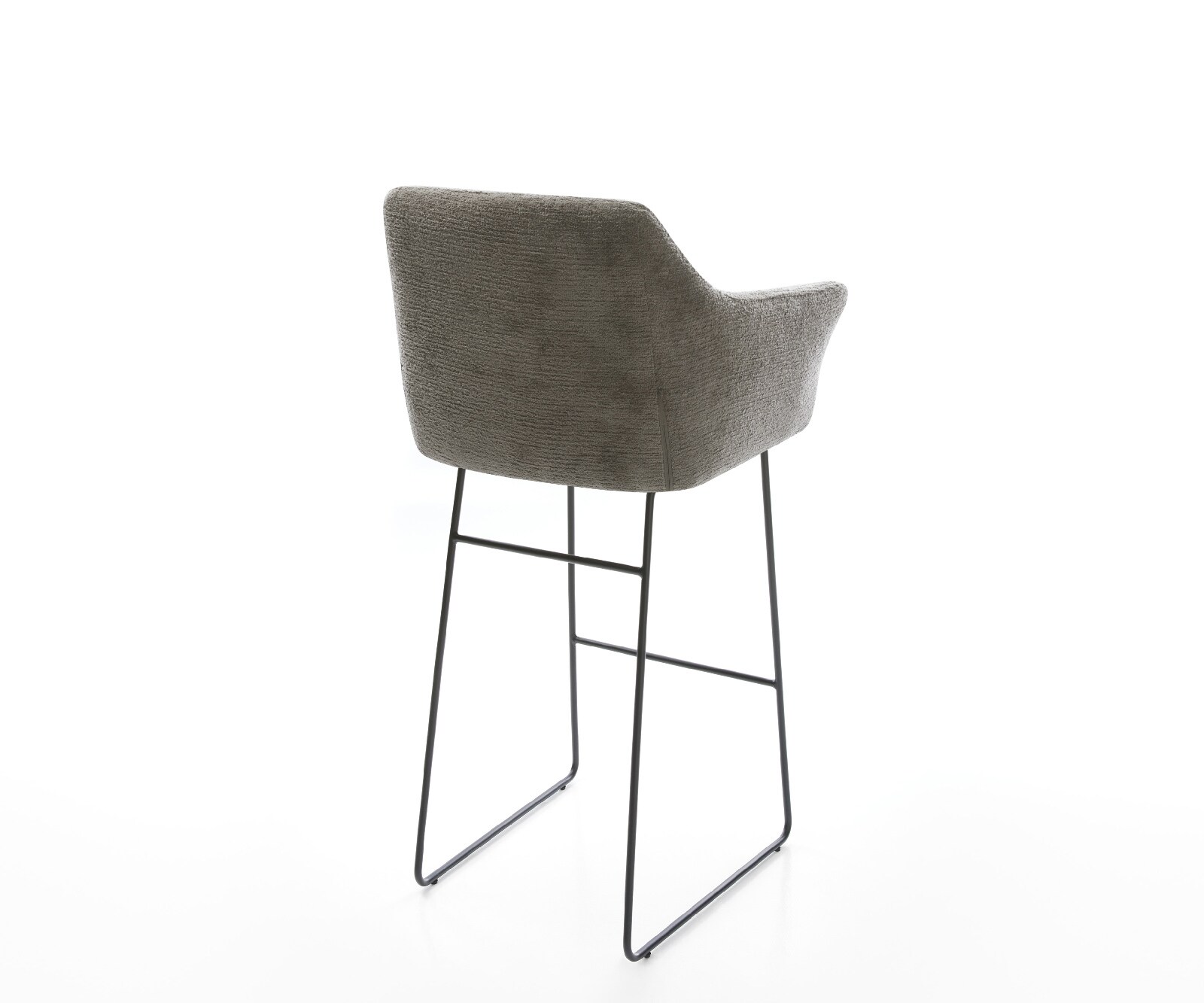 Barstuhl Yulo-Flex Bouclé Soft Schlamm Kufengestell Metall Schwarz 5