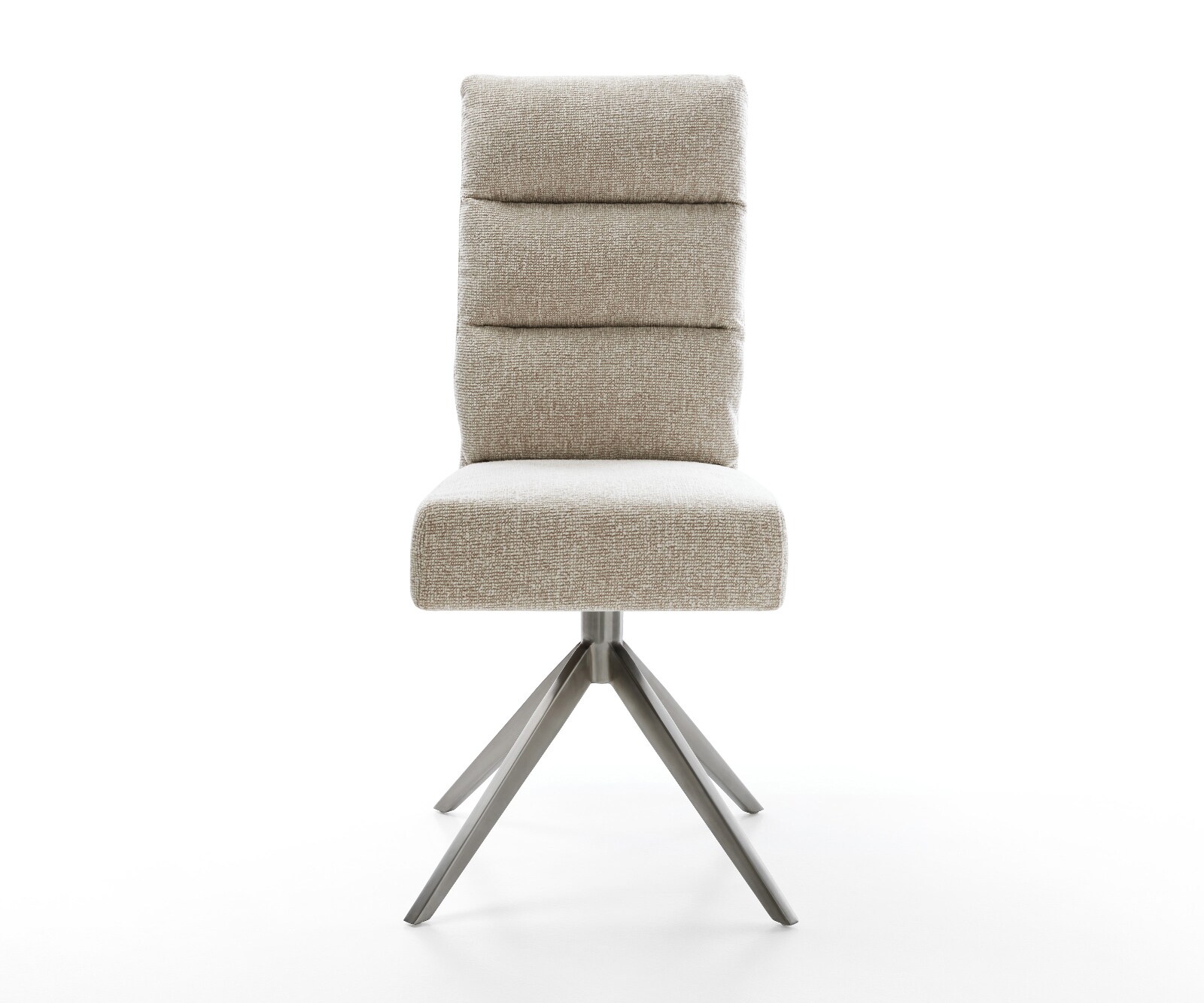 Drehstuhl Pela-Flex Webstoff Soft Beige Kreuzgestell breit Graphit 360° drehbar Wippfunktion Taschenfederkern 1