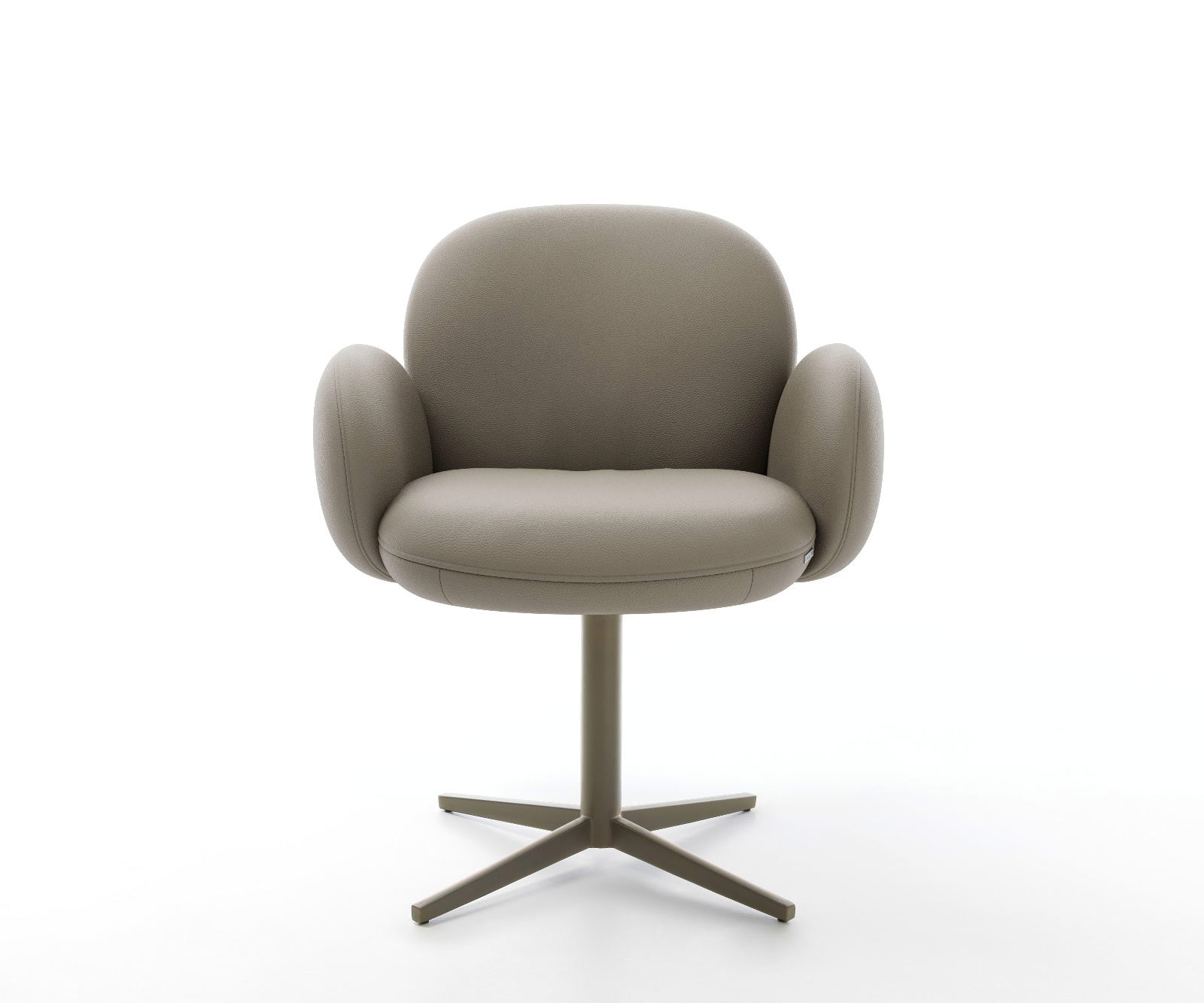 Drehstuhl Nube-Flex mit Armlehnen Echt-Leder Schlamm Fußkreuz Effektfinish Titan 360° drehbar Taschenfederkern 1 Drehstuhl Nube-Flex mit Armlehnen Echt-Leder Schlamm Fußkreuz Effektfinish Titan 360° drehbar Taschenfederkern 1