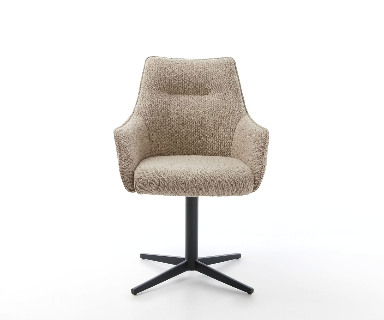 Drehstuhl Alja-Flex mit Armlehnen Materialmix Schlamm Fußkreuz Schwarz 360° drehbar Taschenfederkern 1 Drehstuhl Alja-Flex mit Armlehnen Materialmix Schlamm Fußkreuz Schwarz 360° drehbar Taschenfederkern 1