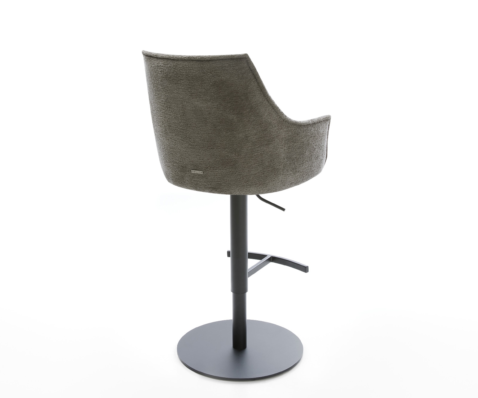 Barstuhl Alja-Flex Bouclé Soft Schlamm Drehfuß höhenverstellbar Metall Schwarz Taschenfederkern 5