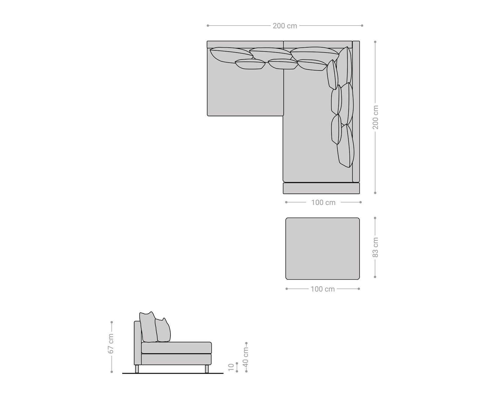 Ecksofa Clovis Hellgrau Strukturstoff Hocker Armlehne Ottomane Rechts Modulsofa 3 Ecksofa Clovis Hellgrau Strukturstoff Hocker Armlehne Ottomane Rechts Modulsofa 3