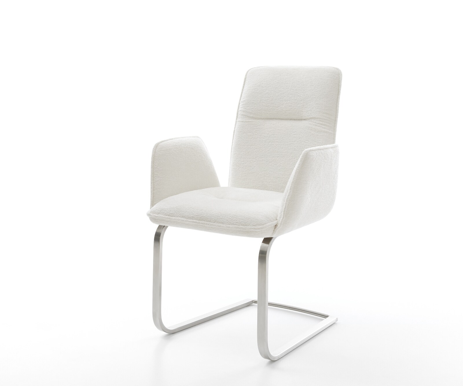 Freischwinger Vinja-Flex Bouclé Soft Beige Freischwinger flach Edelstahl