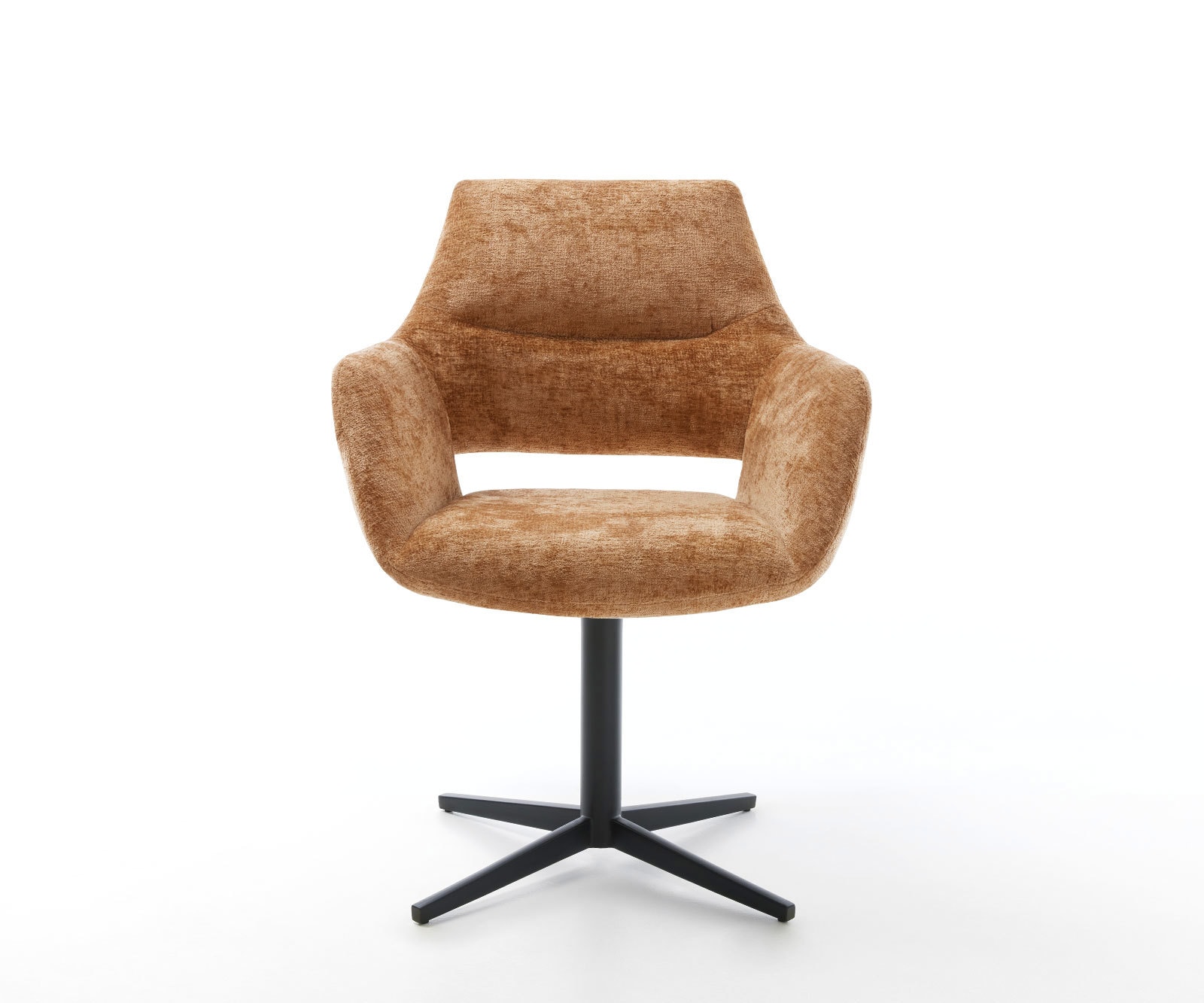 Drehstuhl Yago-Flex mit Armlehnen Chenille Rost Fußkreuz Schwarz 360° drehbar Taschenfederkern 1 Drehstuhl Yago-Flex mit Armlehnen Chenille Rost Fußkreuz Schwarz 360° drehbar Taschenfederkern 1