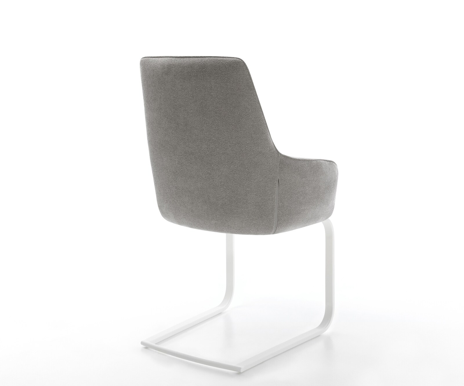 Freischwinger Zelia-Flex mit Armlehnen Strukturstoff Soft Grau Freischwinger flach Weiß Taschenfederkern 5