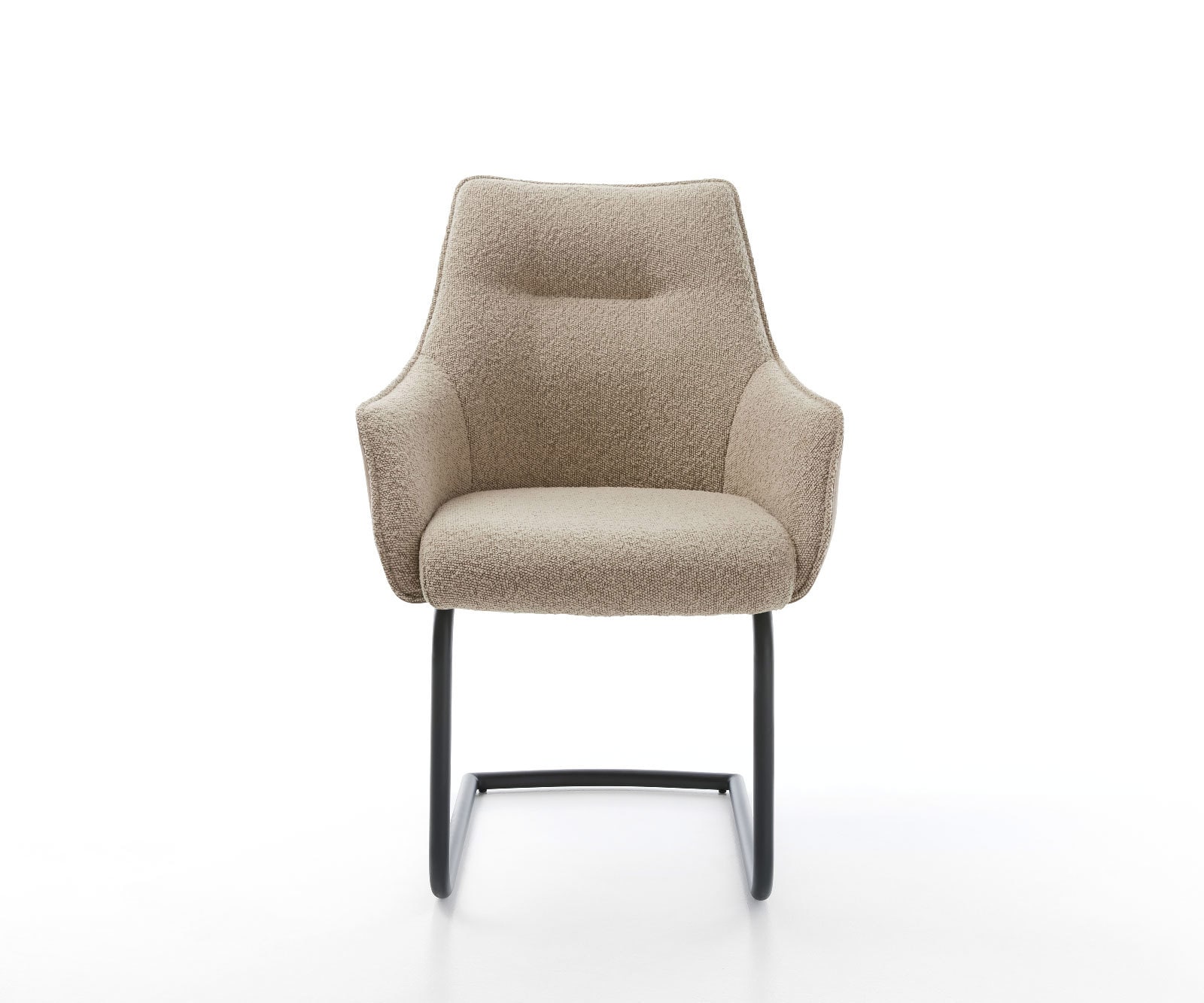 Freischwinger Alja-Flex mit Armlehnen Materialmix Schlamm Freischwinger rund Schwarz Taschenfederkern 2