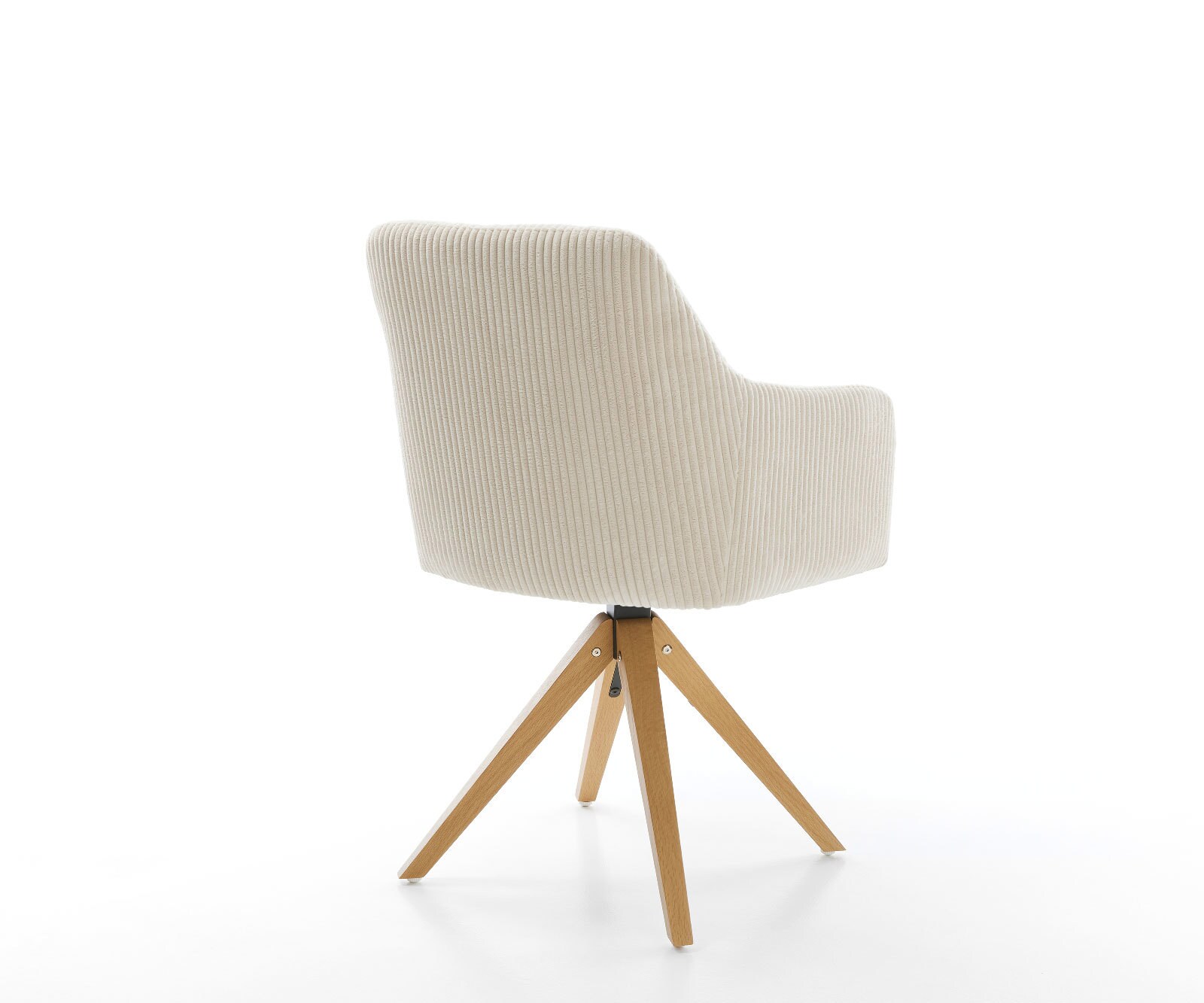 Esszimmerstuhl Greg-Flex Cord Beige Holzgestell kantig Natur Taschenfederkern 5