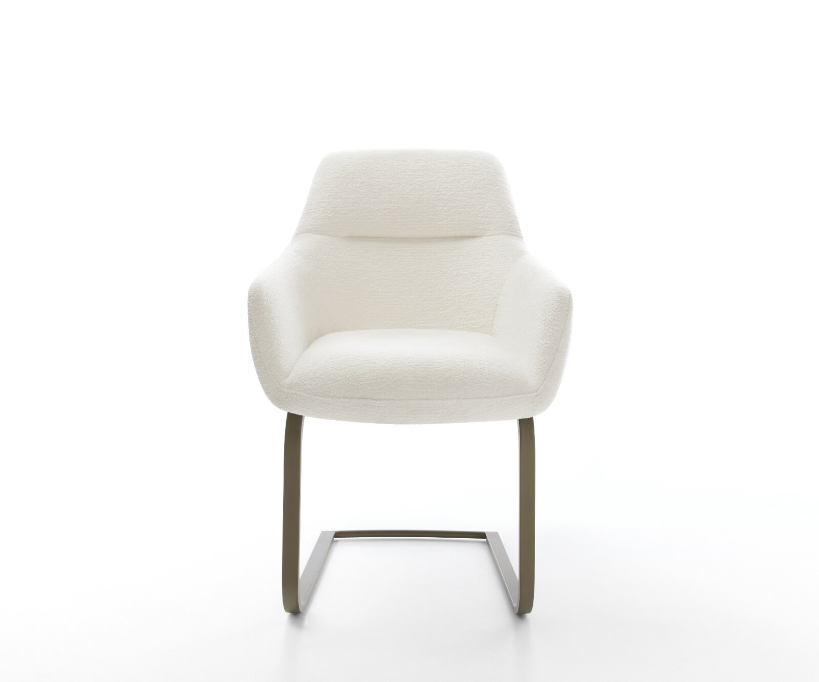 Freischwinger Pejo-Flex Bouclé Soft Beige Freischwinger flach Effektfinish Titan Taschenfederkern 2