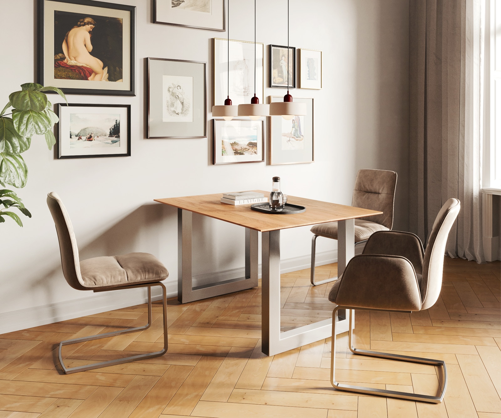 Esstisch Edge 140x90 Akazie Natur Edelstahl Breit Schweizer Kante 5 Esstisch Edge 140x90 Akazie Natur Edelstahl Breit Schweizer Kante 5