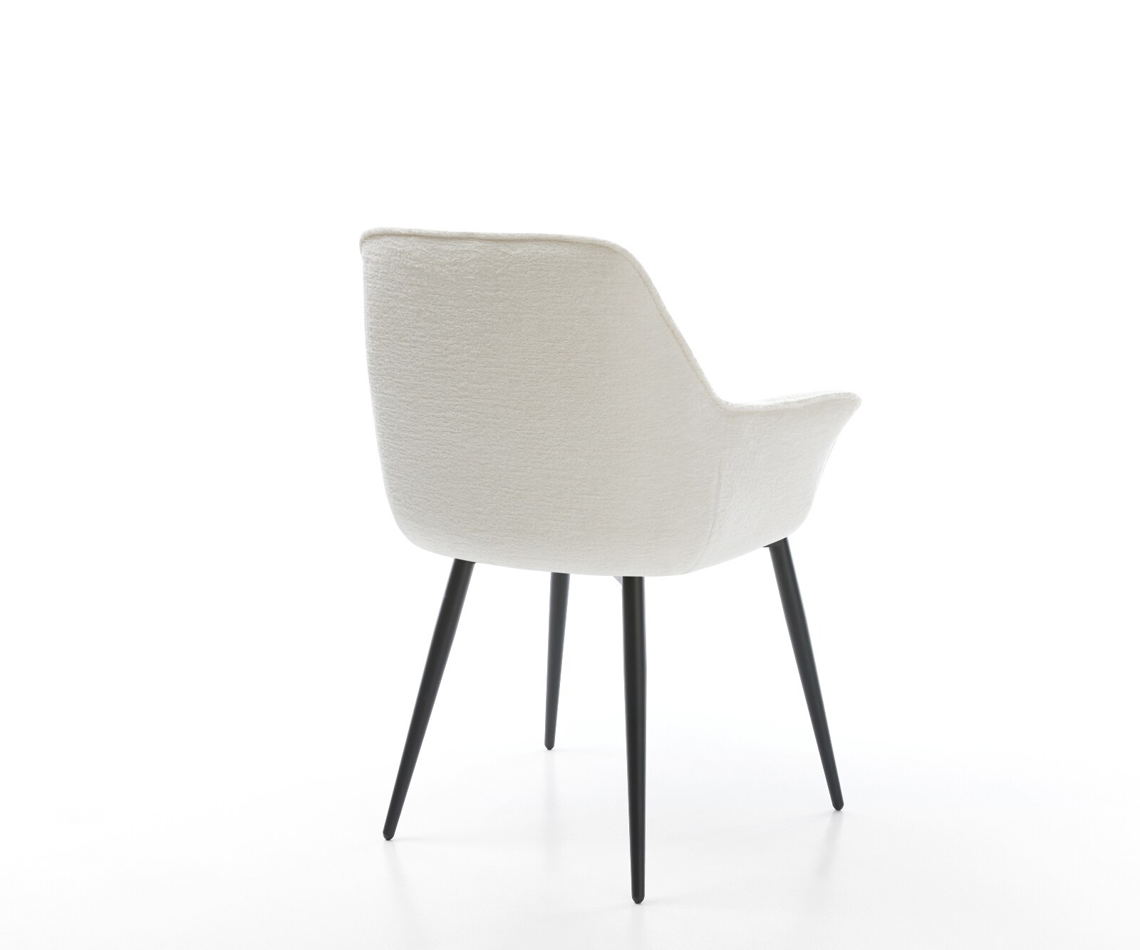 Esszimmerstuhl Kaira-Flex Bouclé Soft Beige 4-Fuß konisch Schwarz 5