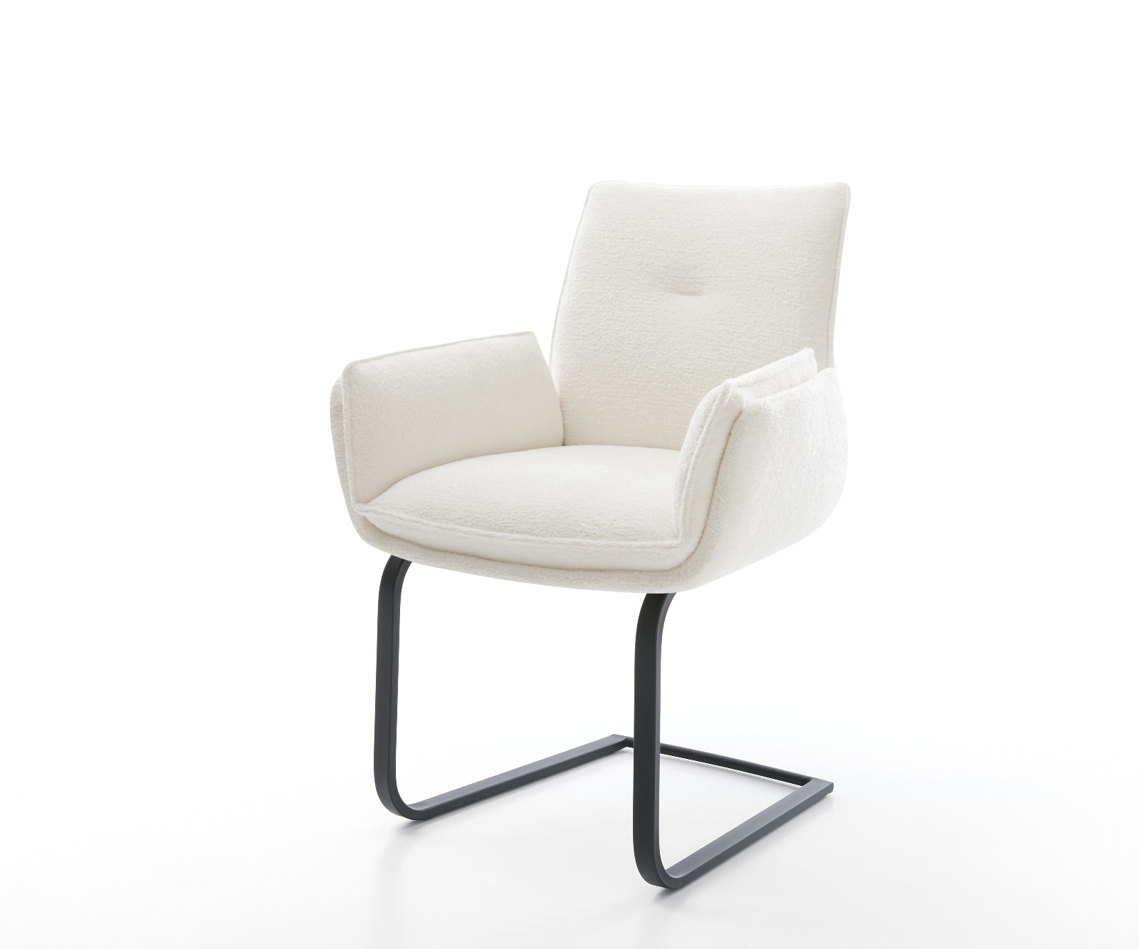 Freischwinger Nela-Flex Bouclé Soft Beige Freischwinger flach Schwarz