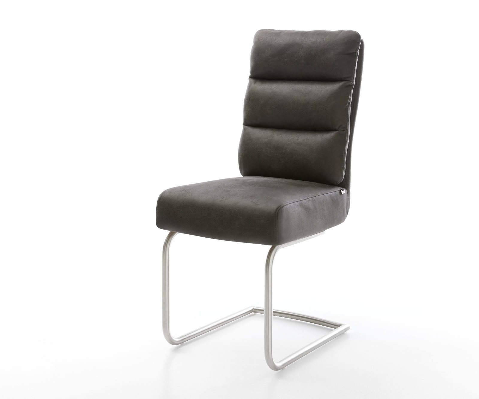 Freischwinger Pela-Flex Mikrofaser Anthrazit Vintage Freischwinger rund Ede günstig online kaufen