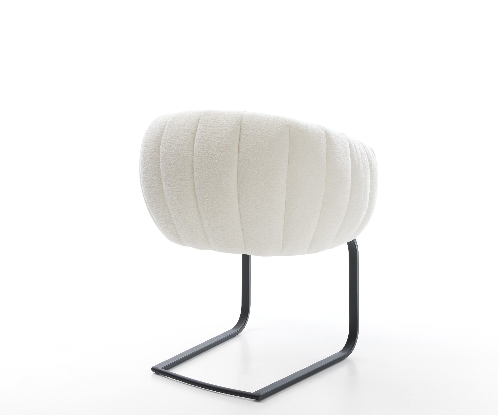 Freischwinger Jada-Flex Bouclé Soft Beige Freischwinger flach Schwarz Taschenfederkern 5