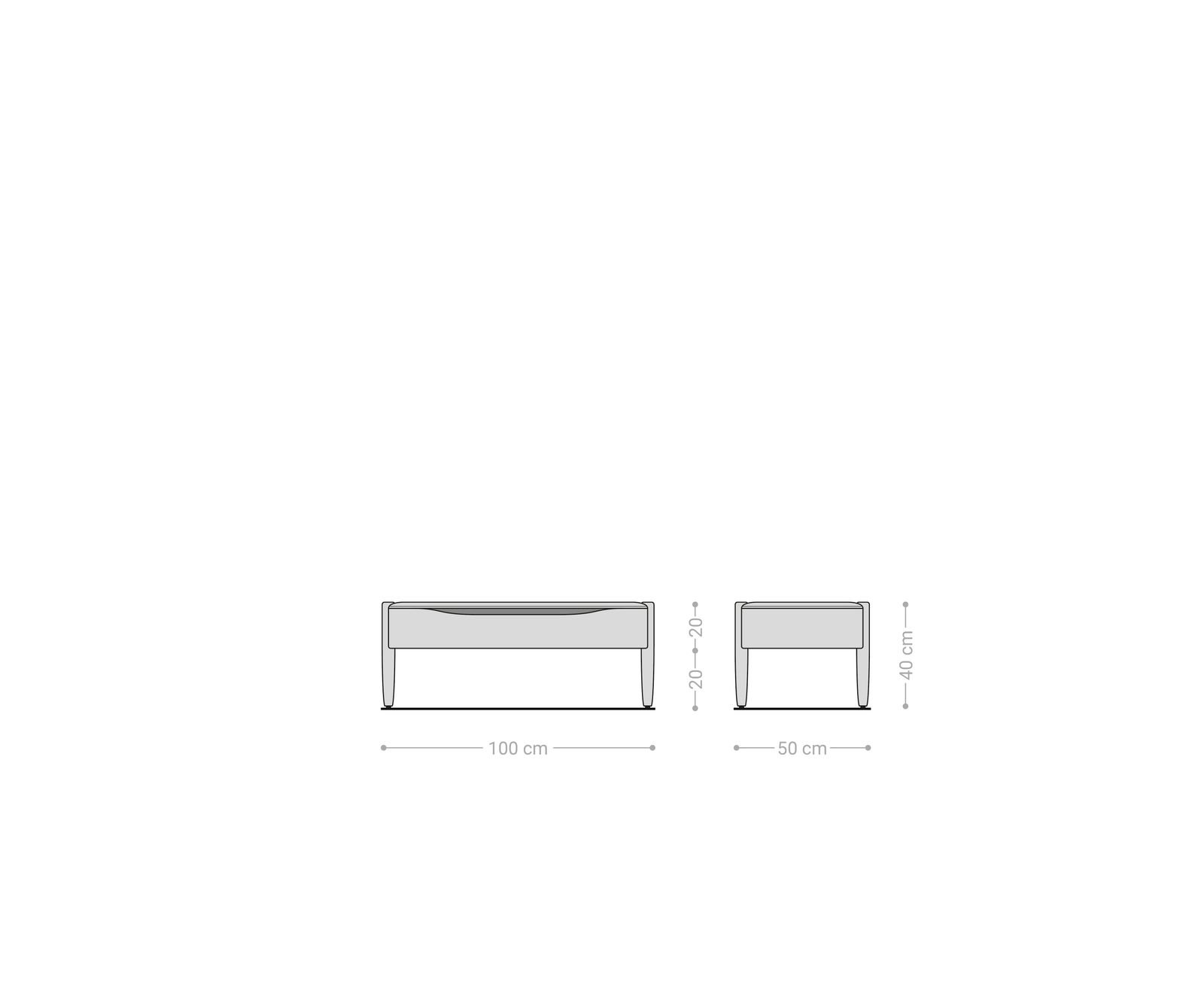 Couchtisch Simcha 100x50 cm Akazie Natur 2 Klappen 6