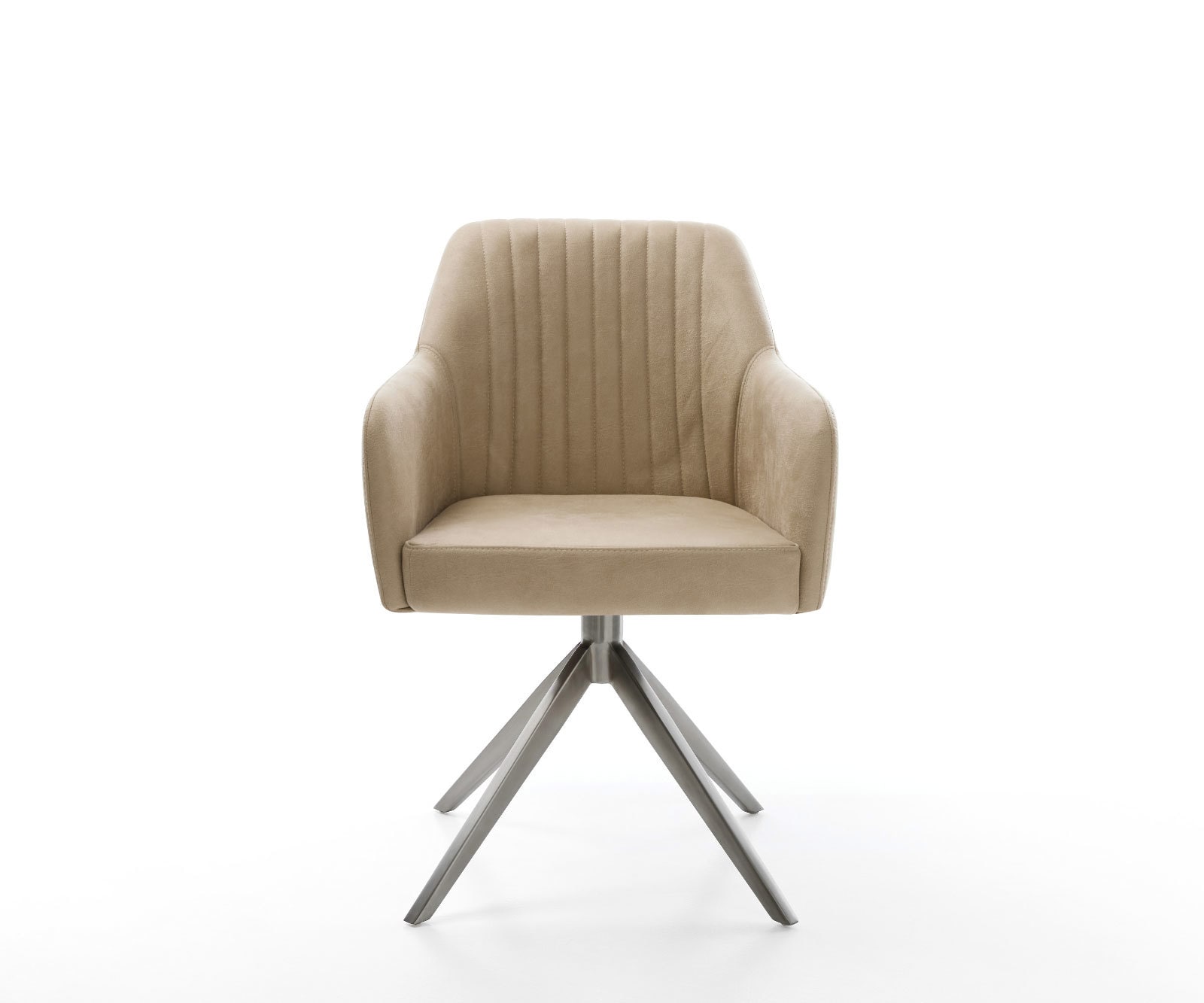 Drehstuhl Greg-Flex Mikrofaser Beige Vintage Kreuzgestell breit Graphit 360° drehbar Wippfunktion Taschenfederkern 1 Drehstuhl Greg-Flex Mikrofaser Beige Vintage Kreuzgestell breit Graphit 360° drehbar Wippfunktion Taschenfederkern 1