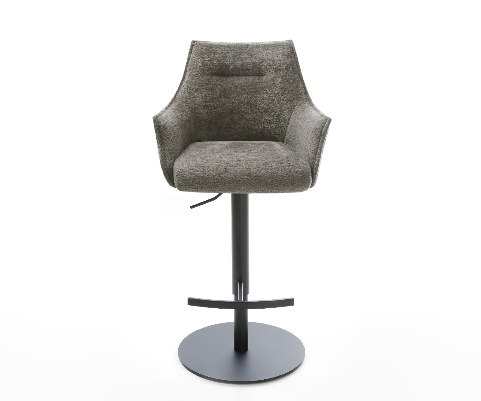 Barstuhl Alja-Flex Bouclé Soft Schlamm Drehfuß höhenverstellbar Metall Schwarz Taschenfederkern 2