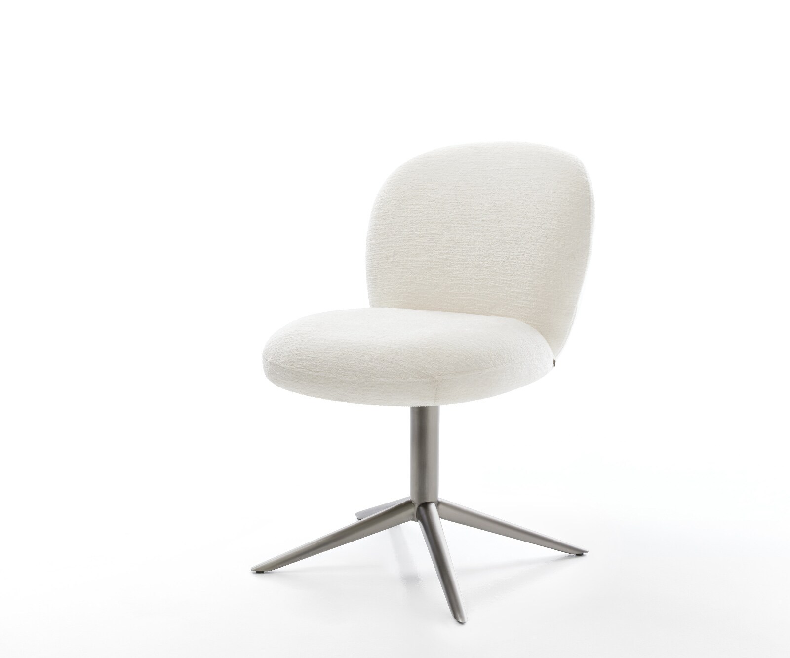 Drehstuhl Nube-Flex Bouclé Soft Beige Fußkreuz Graphit 360° drehbar Wippfun günstig online kaufen