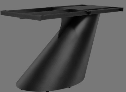 Tischgestell Cono Metall Effektfinish Titan 3