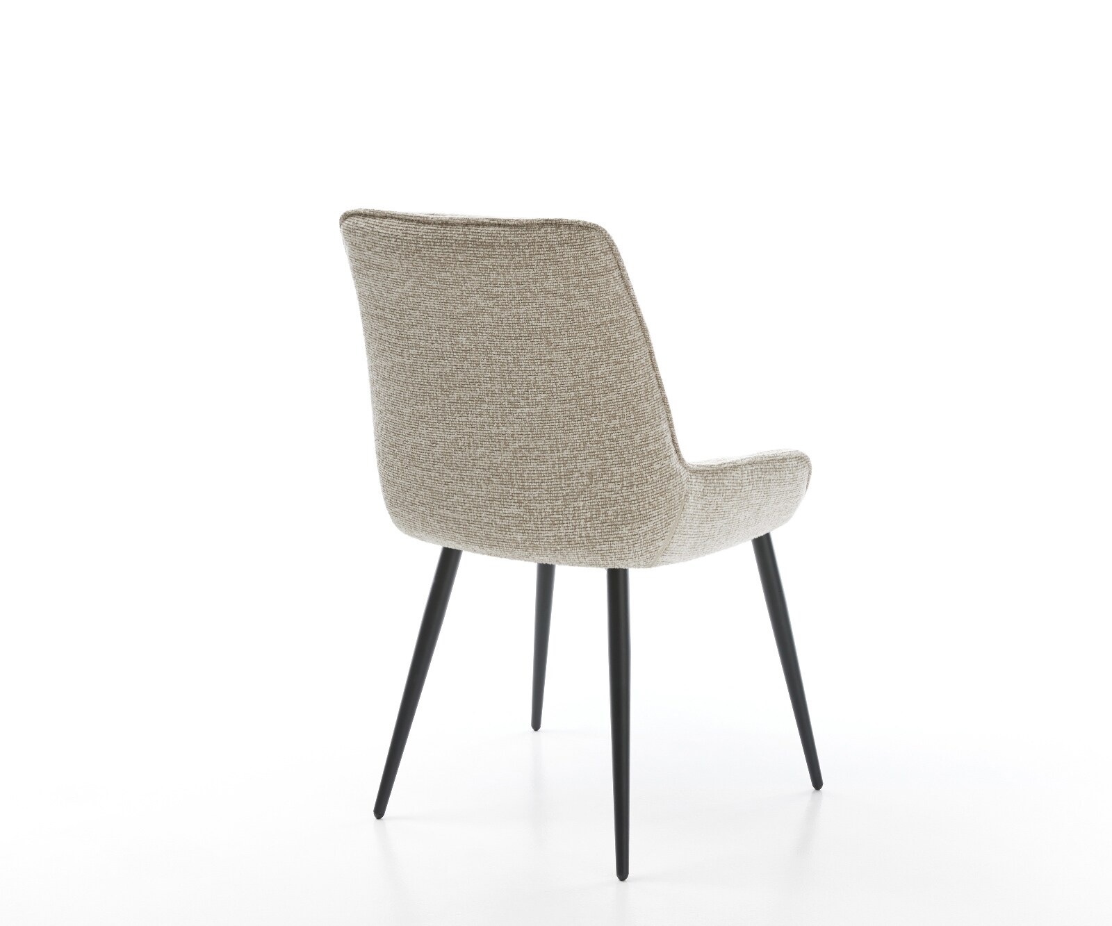 Esszimmerstuhl Taimi-Flex Webstoff Soft Beige 4-Fuß konisch Schwarz 4