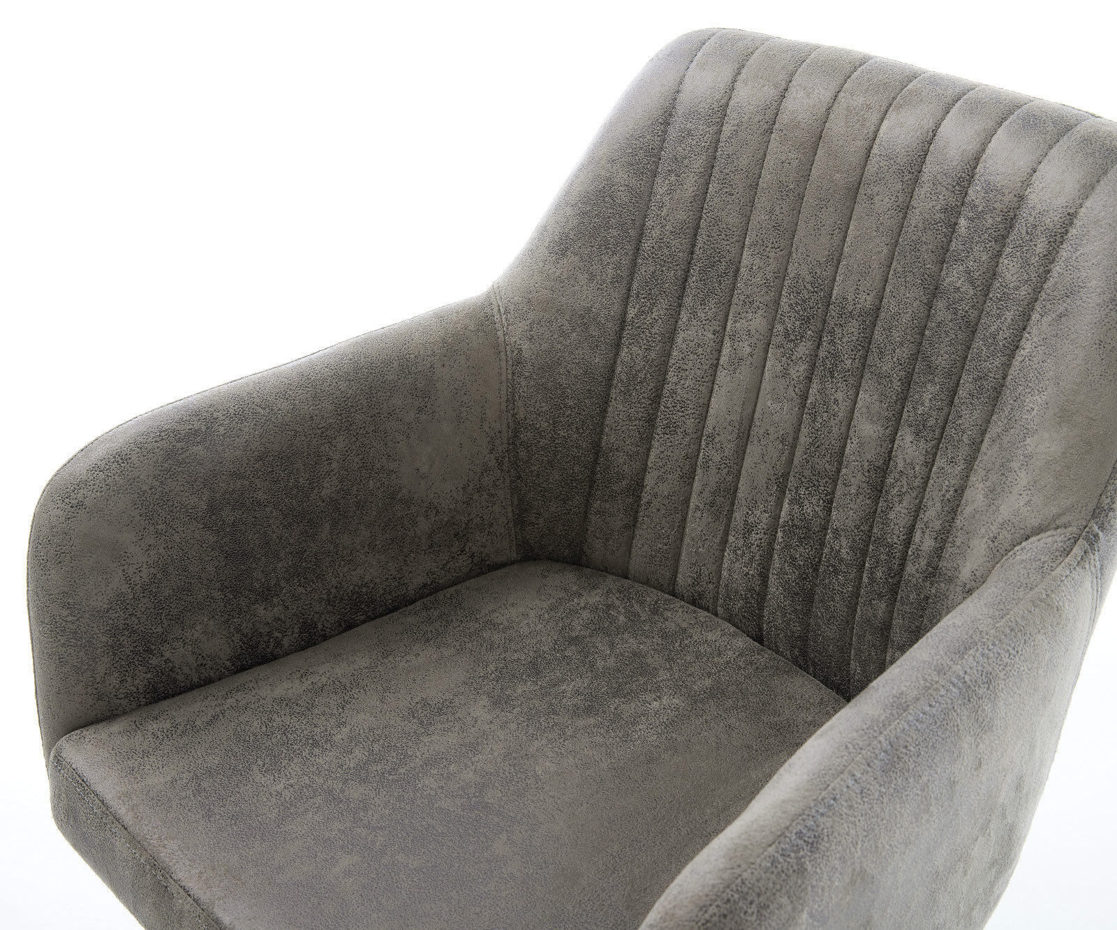 Esszimmerstuhl Greg-Flex Mikrofaser Grau Antik Kufengestell Schwarz Taschenfederkern 3 Esszimmerstuhl Greg-Flex Mikrofaser Grau Antik Kufengestell Schwarz Taschenfederkern 3