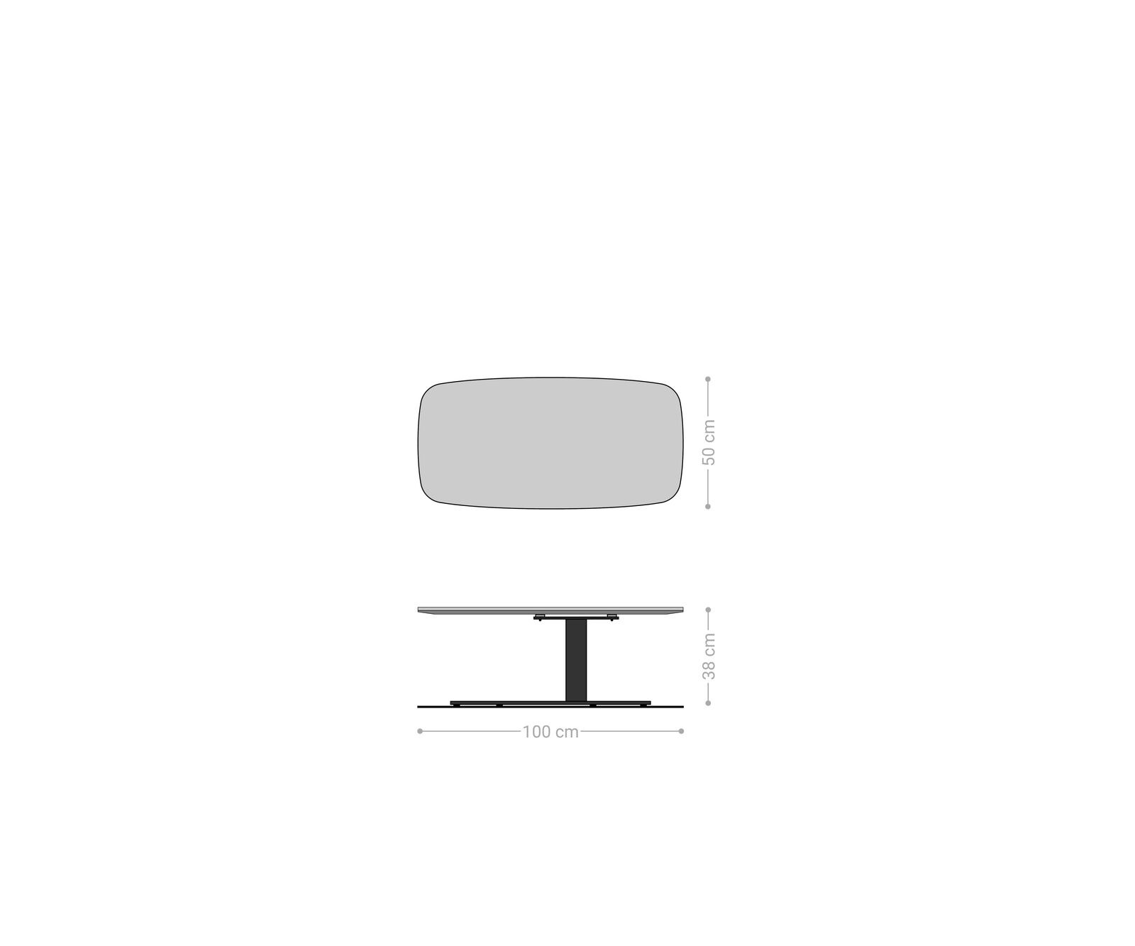 Couchtisch Edge Boot 100x50 cm Keramik Onyx Champagne Vibany Metall Effektfinish Titan 6