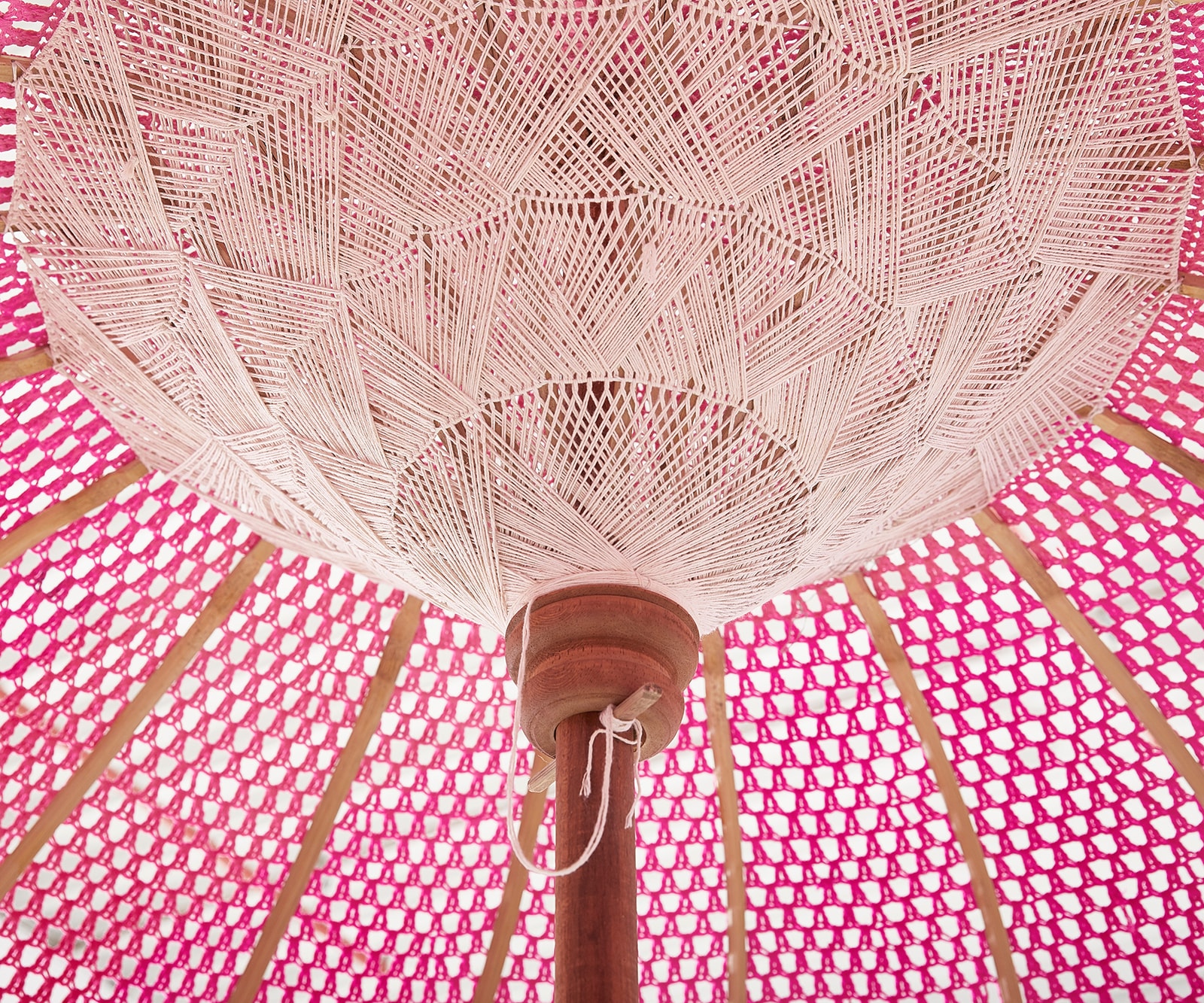 Sonnenschirm Makrame pink D200 H250 cm (Grundartikel) 2 Sonnenschirm Makrame pink D200 H250 cm (Grundartikel) 2