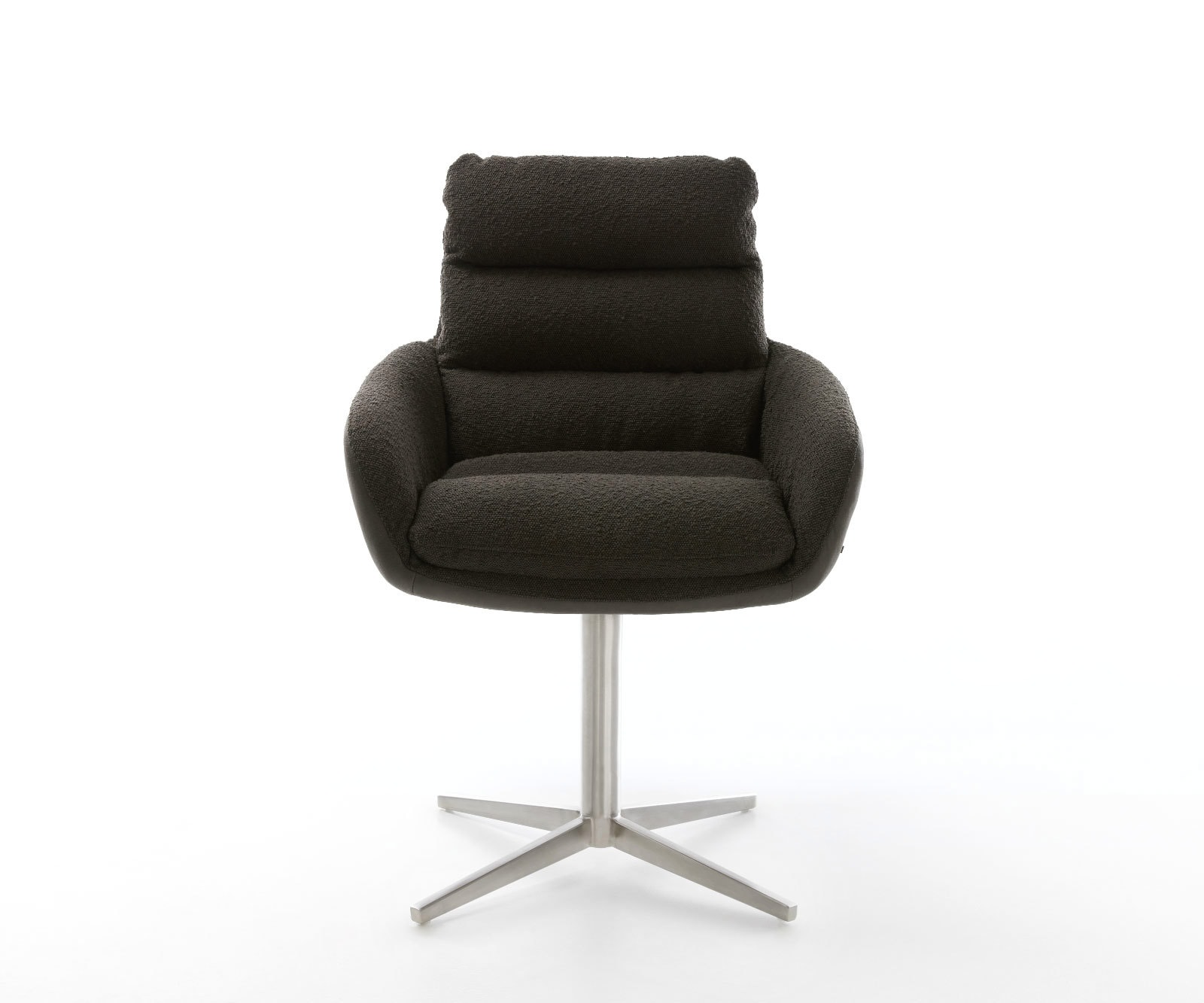 Drehstuhl Abelia-Flex mit Armlehnen Materialmix Schwarz Fußkreuz Edelstahl 360° drehbar 1 Drehstuhl Abelia-Flex mit Armlehnen Materialmix Schwarz Fußkreuz Edelstahl 360° drehbar 1