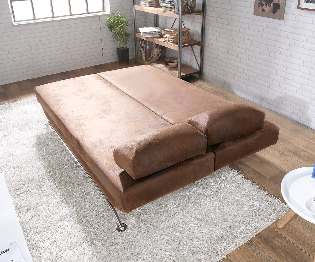 Schlafsofa Cady 200x90 cm Braun Antik Optik Bettkasten 5 Schlafsofa Cady 200x90 cm Braun Antik Optik Bettkasten 5