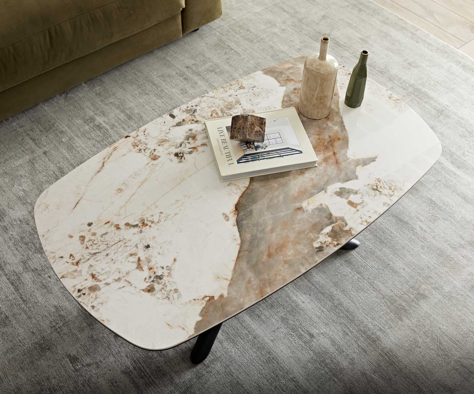Couchtisch Sarita 120x70 cm Keramik Minas Melange Weiß-Beige Gestell Metall Schwarz 4 Couchtisch Sarita 120x70 cm Keramik Minas Melange Weiß-Beige Gestell Metall Schwarz 4