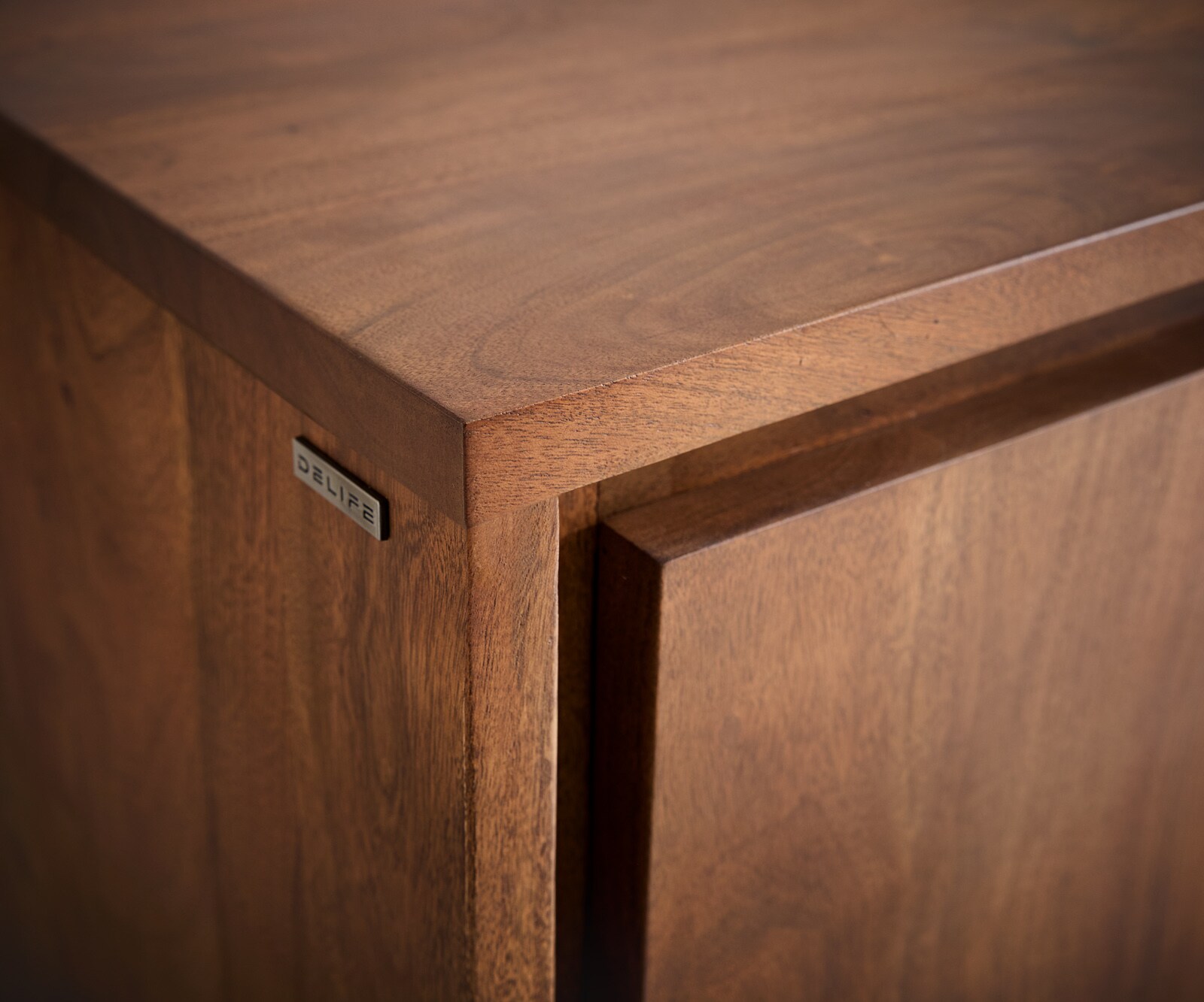 Sideboard Live-Edge 147 cm Akazie Braun 3 Schübe 2 Türen 5