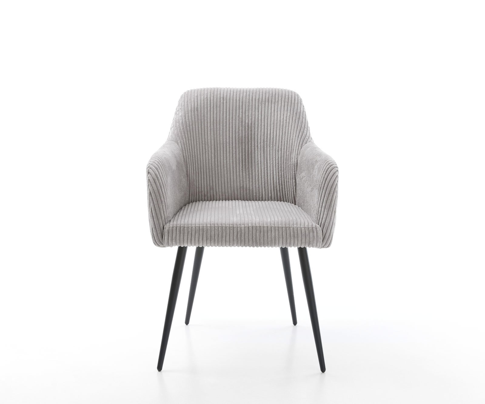 Esszimmerstuhl Greg-Flex Cord Silbergrau 4-Fuß konisch Schwarz Taschenfederkern 1 Esszimmerstuhl Greg-Flex Cord Silbergrau 4-Fuß konisch Schwarz Taschenfederkern 1