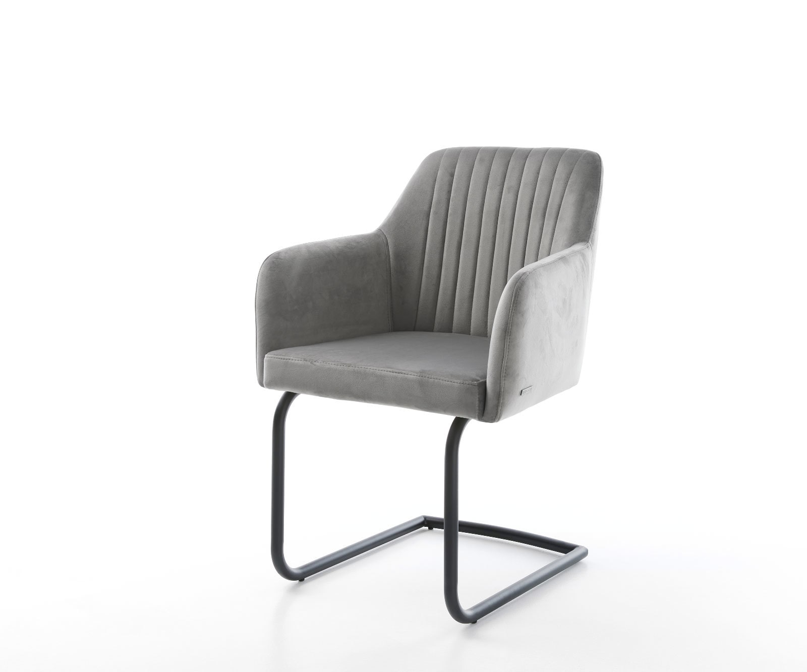 Freischwinger Greg-Flex Samt Grau Freischwinger rund Schwarz Taschenfederkern Freischwinger Greg-Flex Samt Grau Freischwinger rund Schwarz Taschenfederkern