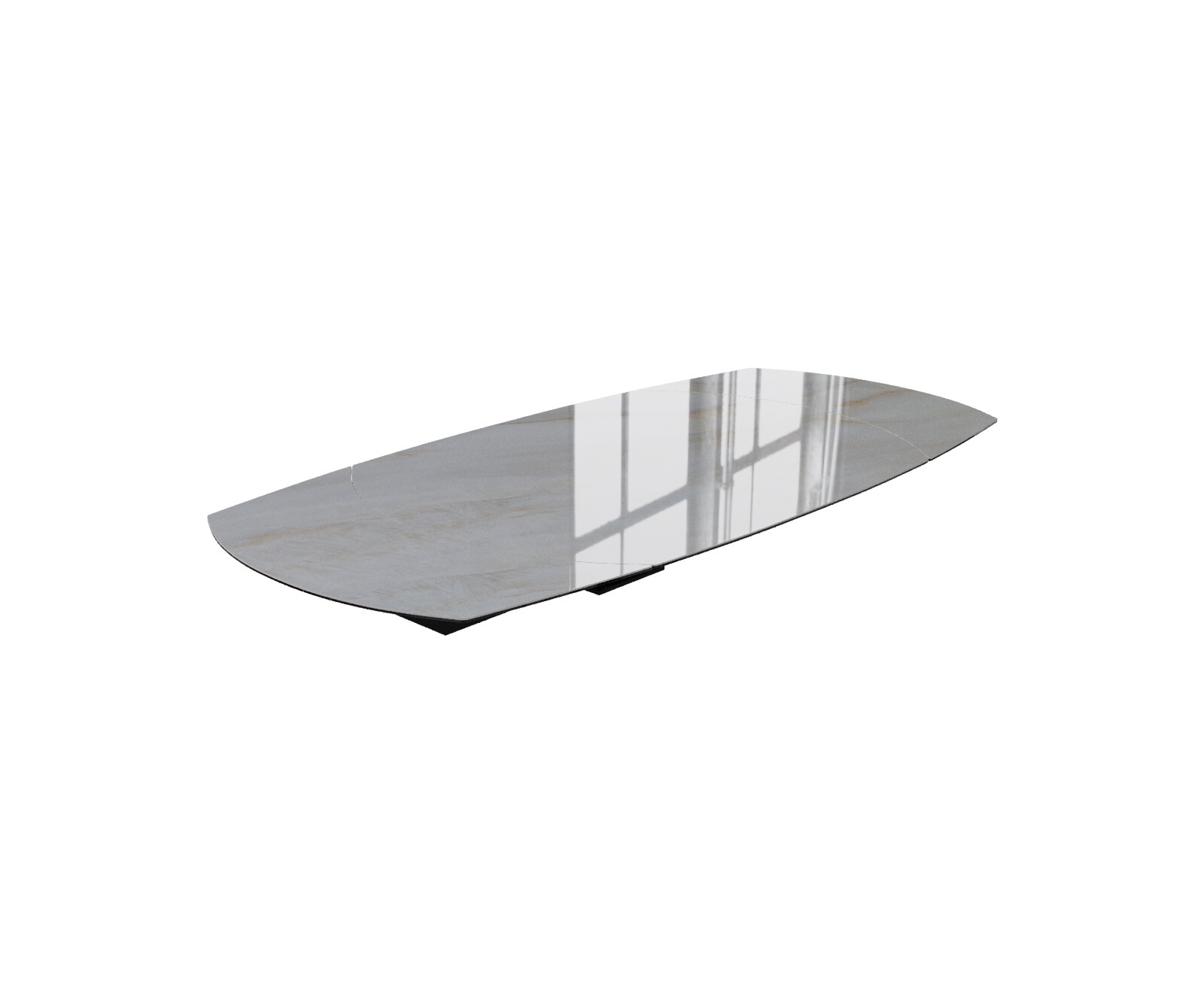 Esstischplatte Edge Boot 130-200x100 cm Keramik Onyx Pearl ausziehbar 1