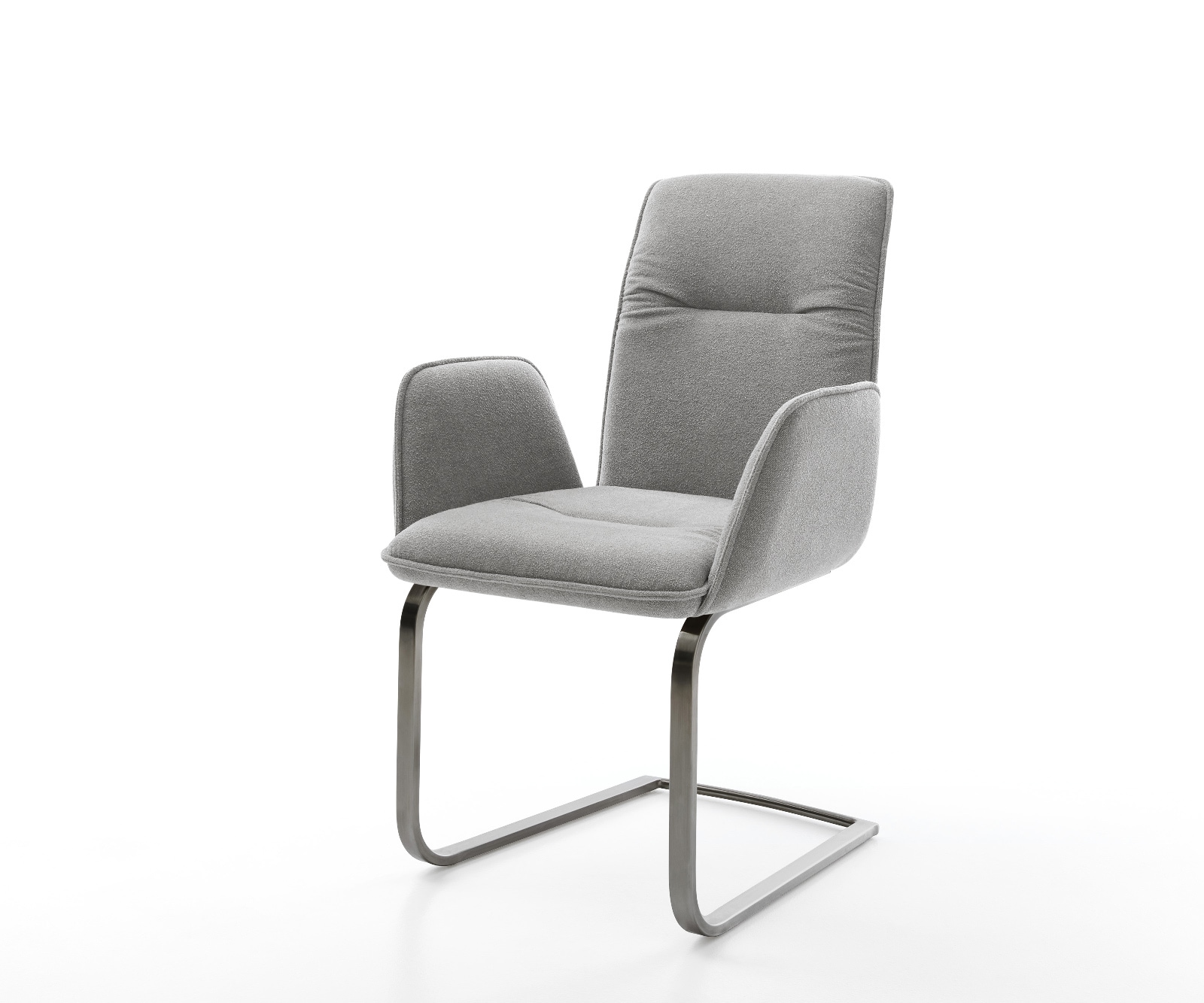 Freischwinger Vinja-Flex Strukturstoff Soft Grau Freischwinger flach Graphit