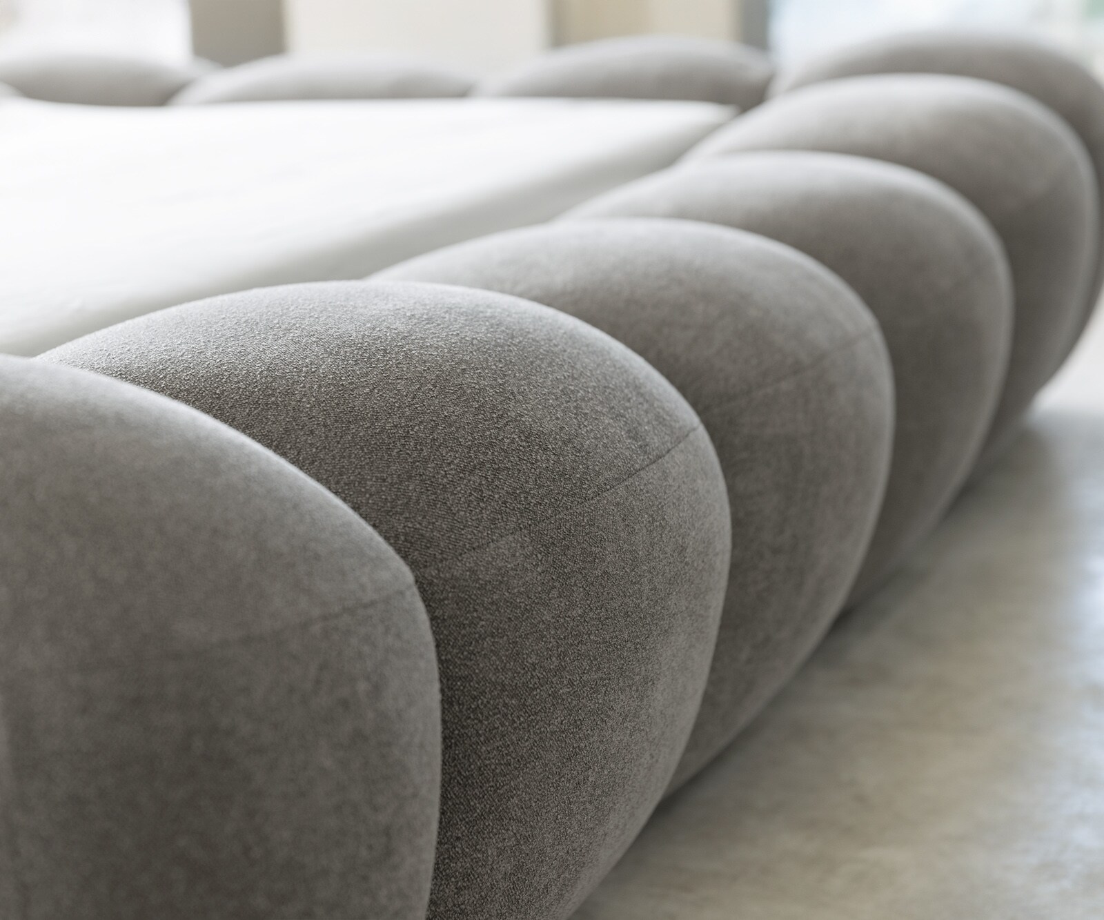 Polsterbettgestell Perlla 180x200 cm Strukturstoff Soft Grau 7