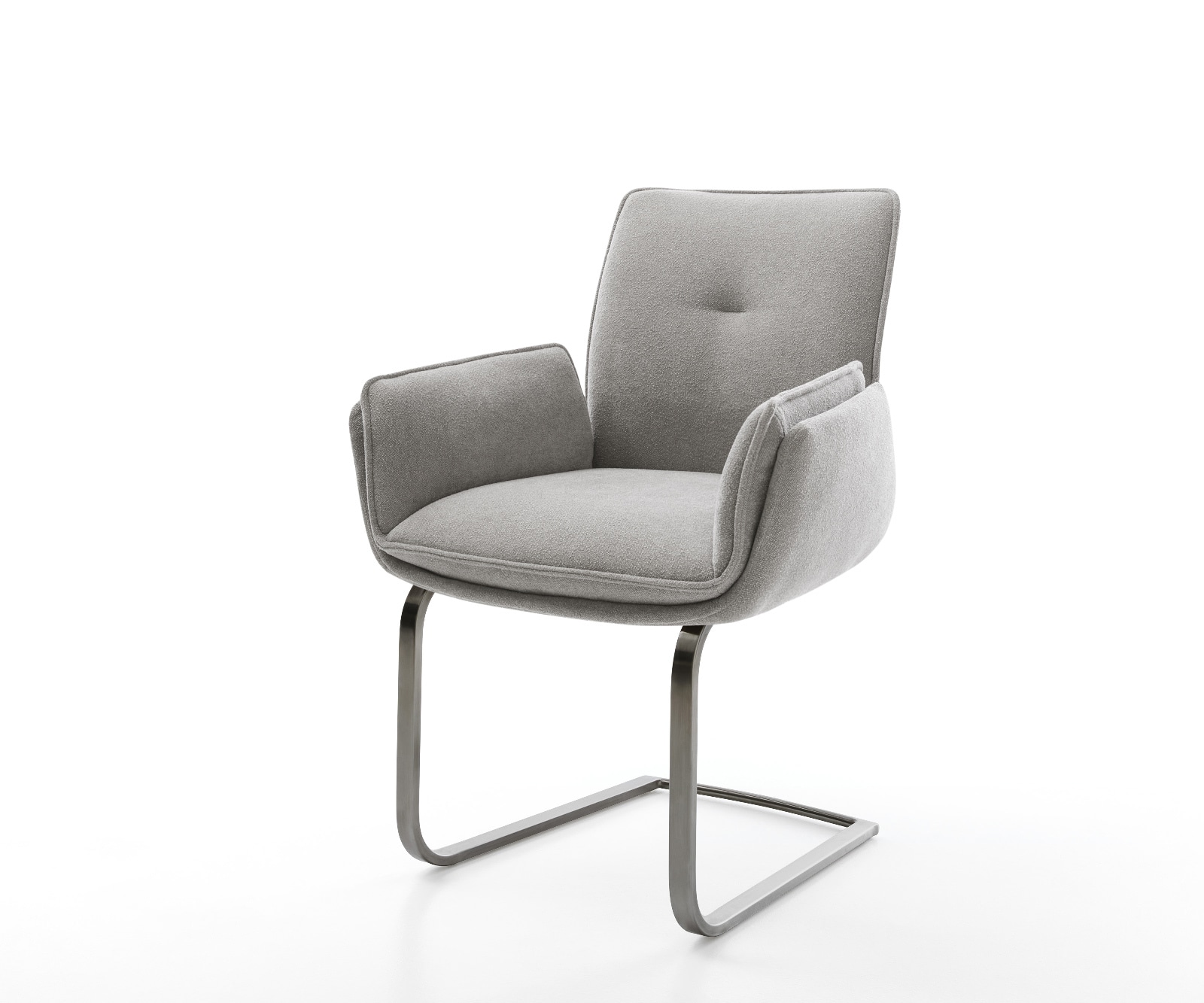 Freischwinger Nela-Flex Strukturstoff Soft Grau Freischwinger flach Graphit