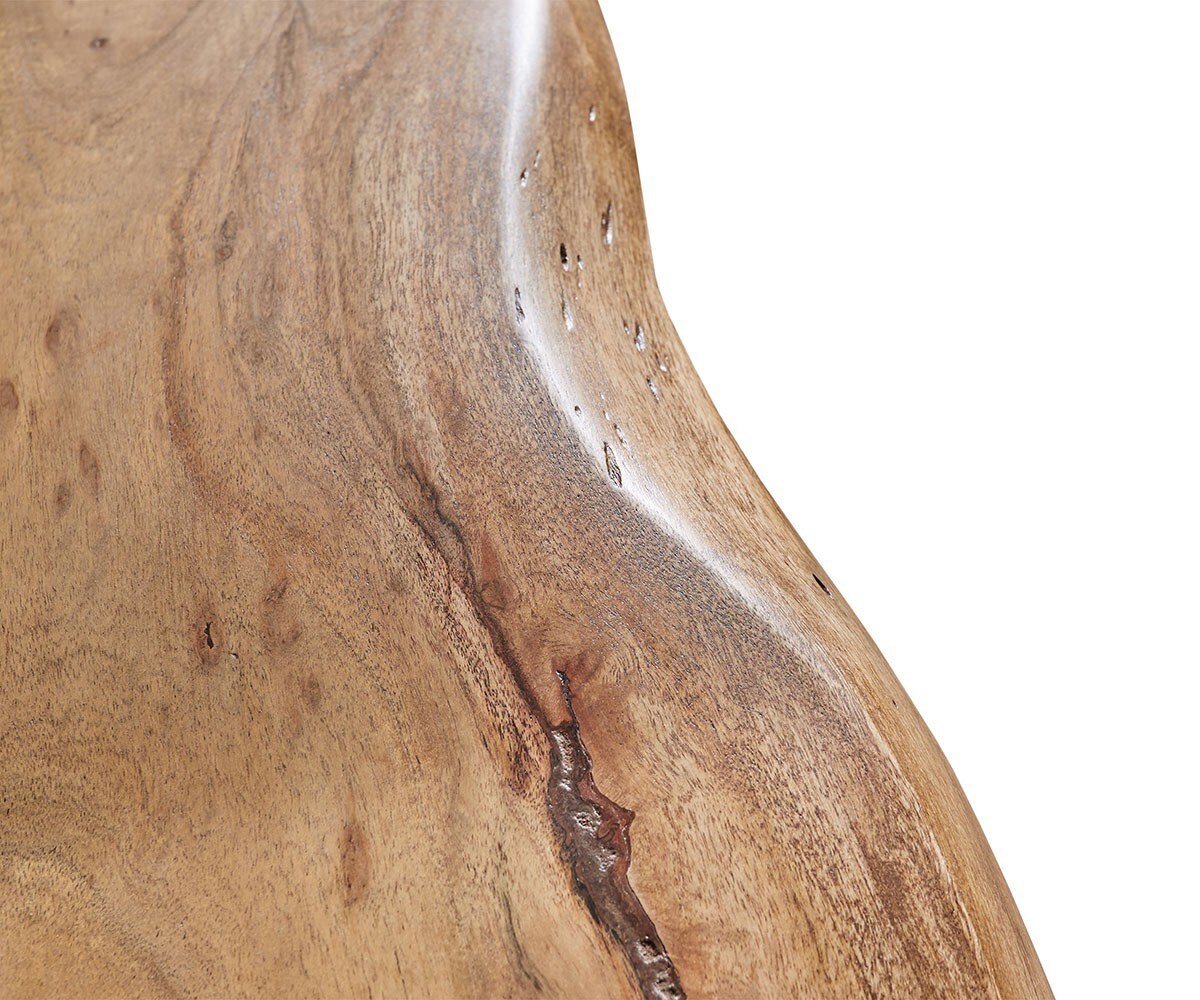 Couchtisch Live-Edge 130x60 cm Akazie Natur Baumkante 2