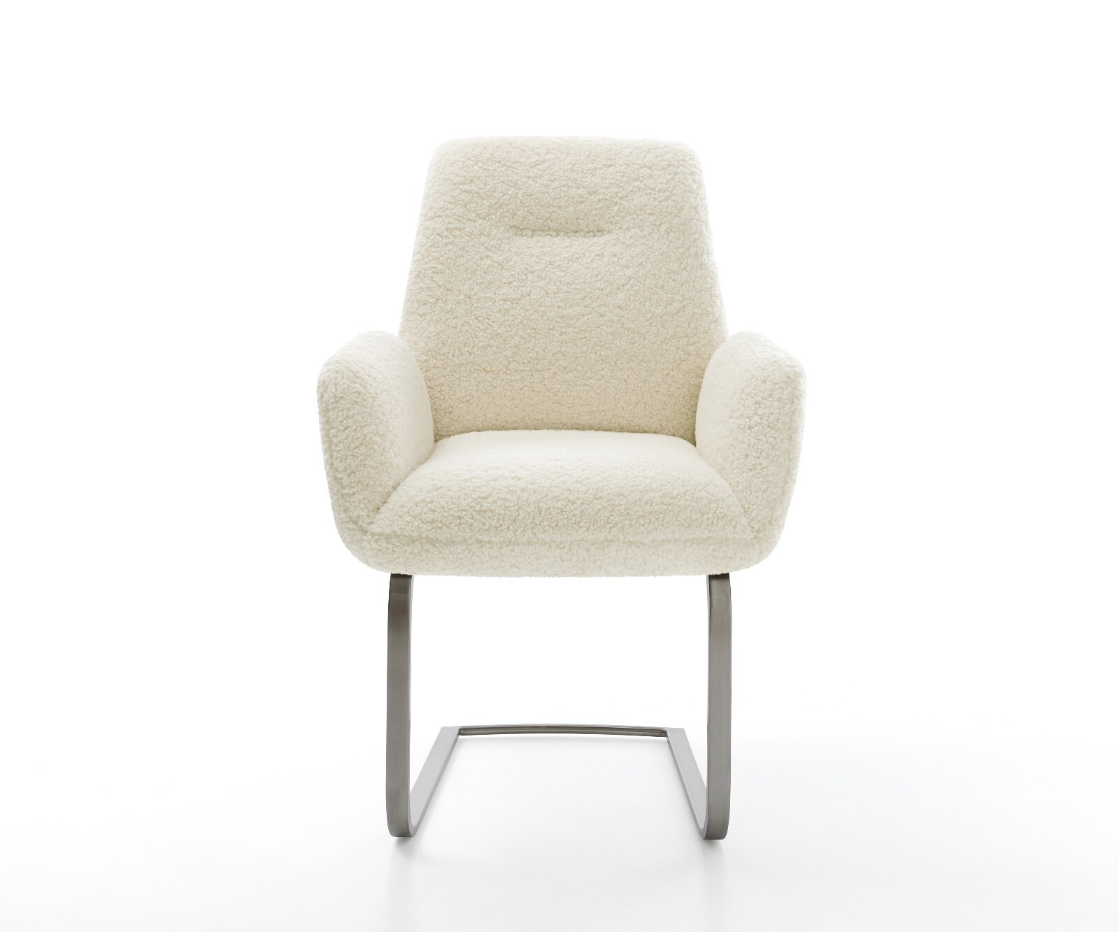 Freischwinger Zoa-Flex Teddystoff Beige Freischwinger flach Graphit Taschenfederkern 2