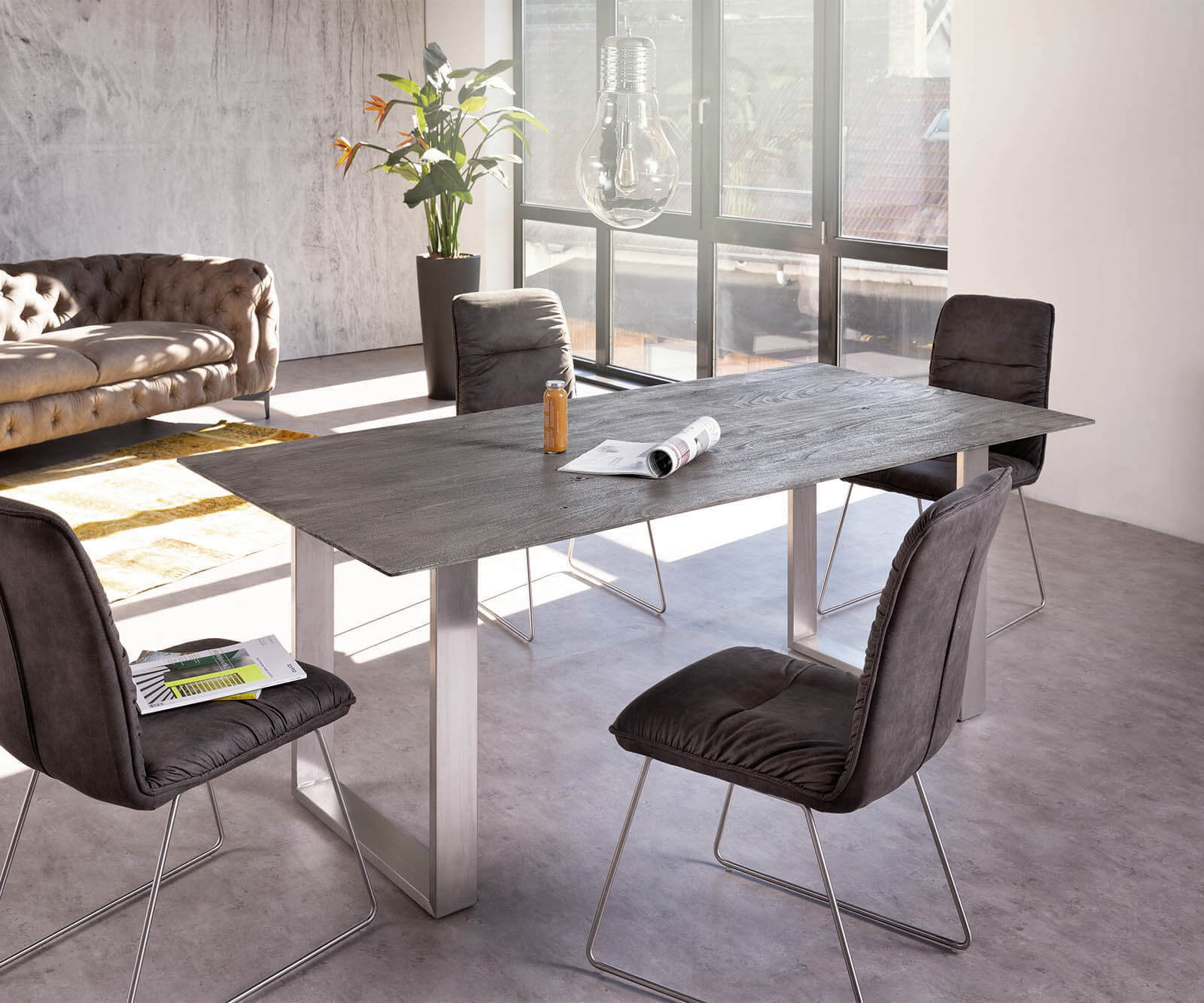 Esstisch Edge Massivholz Schweizer Kante Rechteck 3