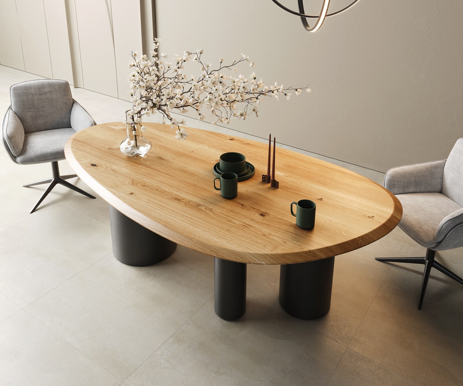 Esstisch Edge Massivholz Flow Edge Oval 2