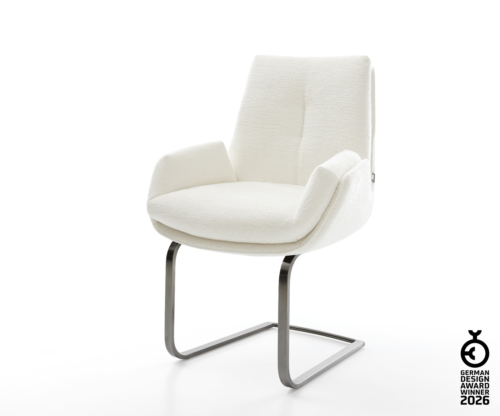 Freischwinger Clea-Flex Bouclé Soft Beige Freischwinger flach Graphit günstig online kaufen