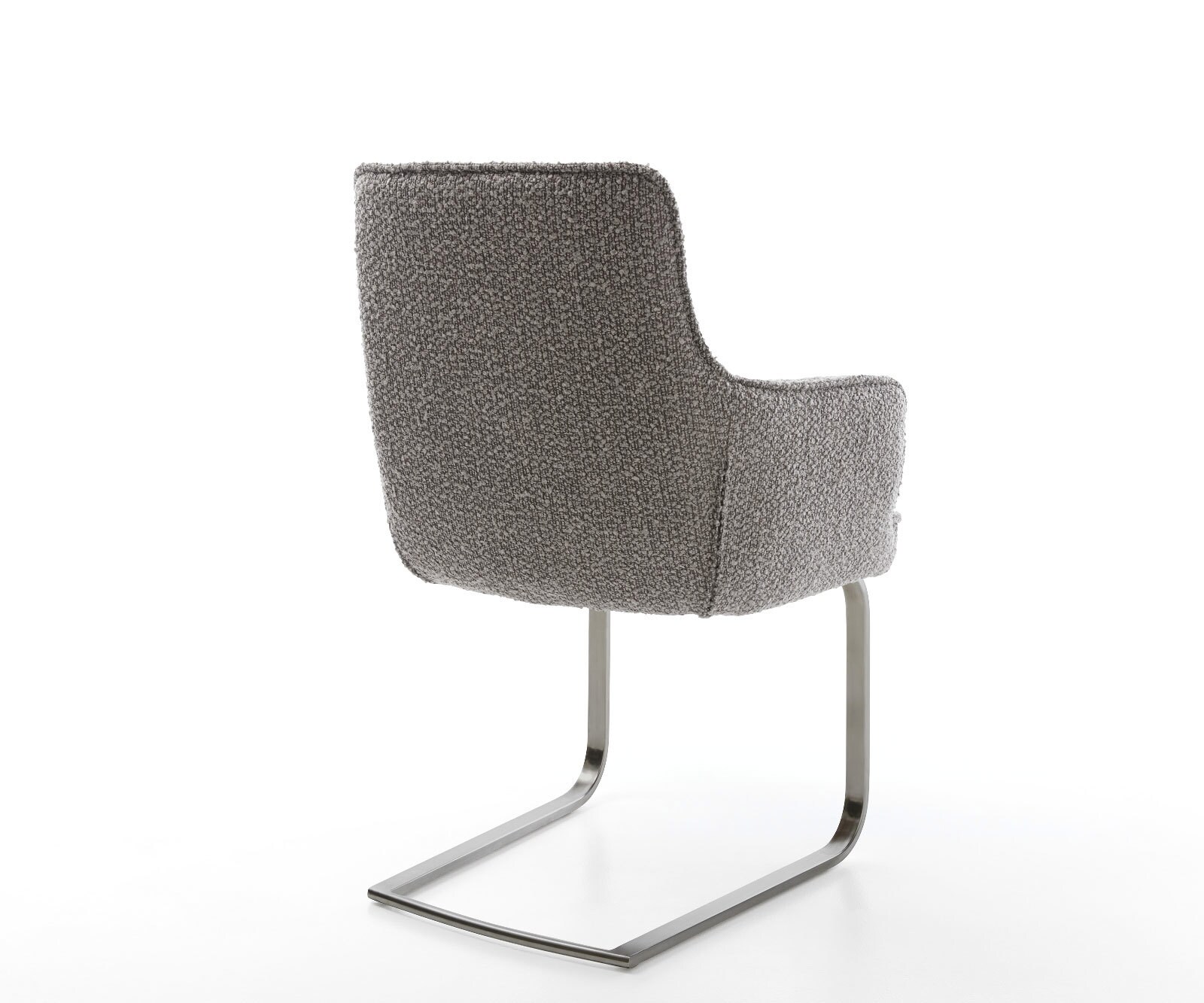 Freischwinger Heira-Flex mit Armlehnen Bouclé Silbergrau Freischwinger flach Graphit Taschenfederkern 4 Freischwinger Heira-Flex mit Armlehnen Bouclé Silbergrau Freischwinger flach Graphit Taschenfederkern 4