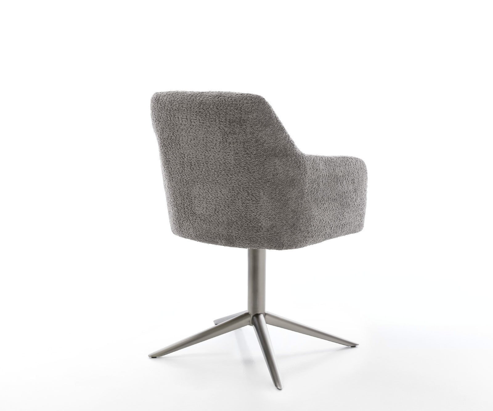 Drehstuhl Pejo-Flex Bouclé Grau Fußkreuz Graphit 360° drehbar Wippfunktion Taschenfederkern 5