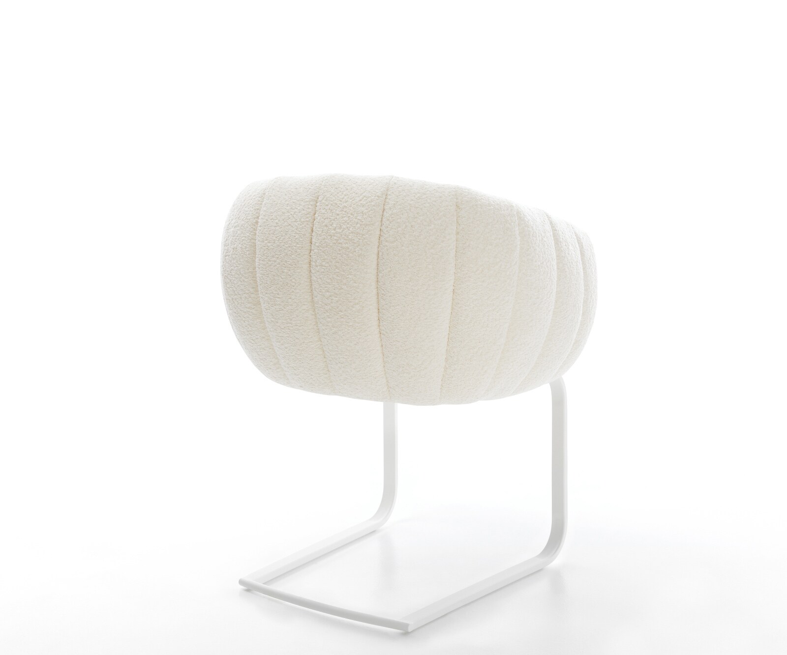 Freischwinger Jada-Flex Bouclé Weiß Freischwinger flach Weiß Taschenfederkern 4