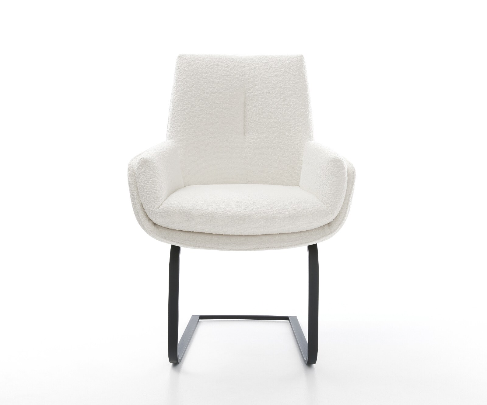 Freischwinger Clea-Flex Bouclé Creme-Weiß Freischwinger flach Schwarz 2