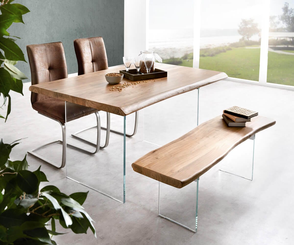Esstischplatte Edge 140x90cm XL Akazie Natur Live-Edge 4