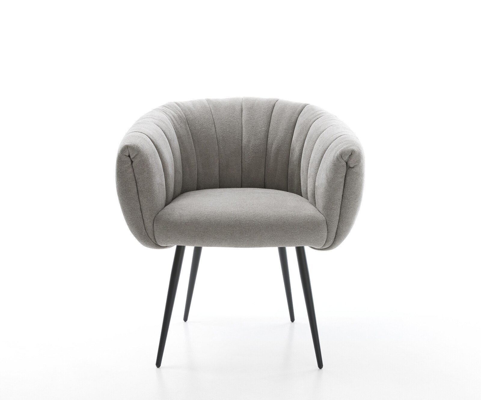 Esszimmerstuhl Jada-Flex Strukturstoff Soft Grau 4-Fuß konisch Schwarz Taschenfederkern 2