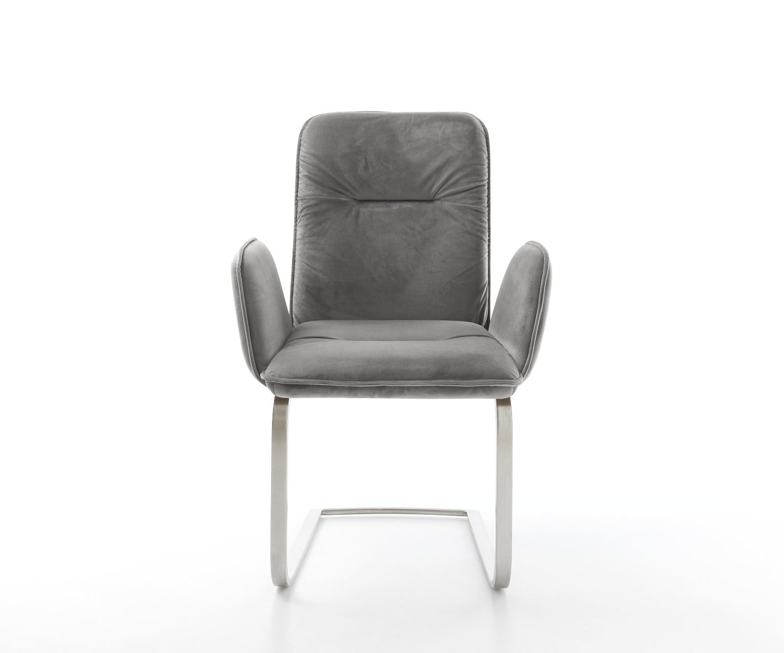 Freischwinger Vinja-Flex Samt Grau Freischwinger flach Edelstahl 1 Freischwinger Vinja-Flex Samt Grau Freischwinger flach Edelstahl 1