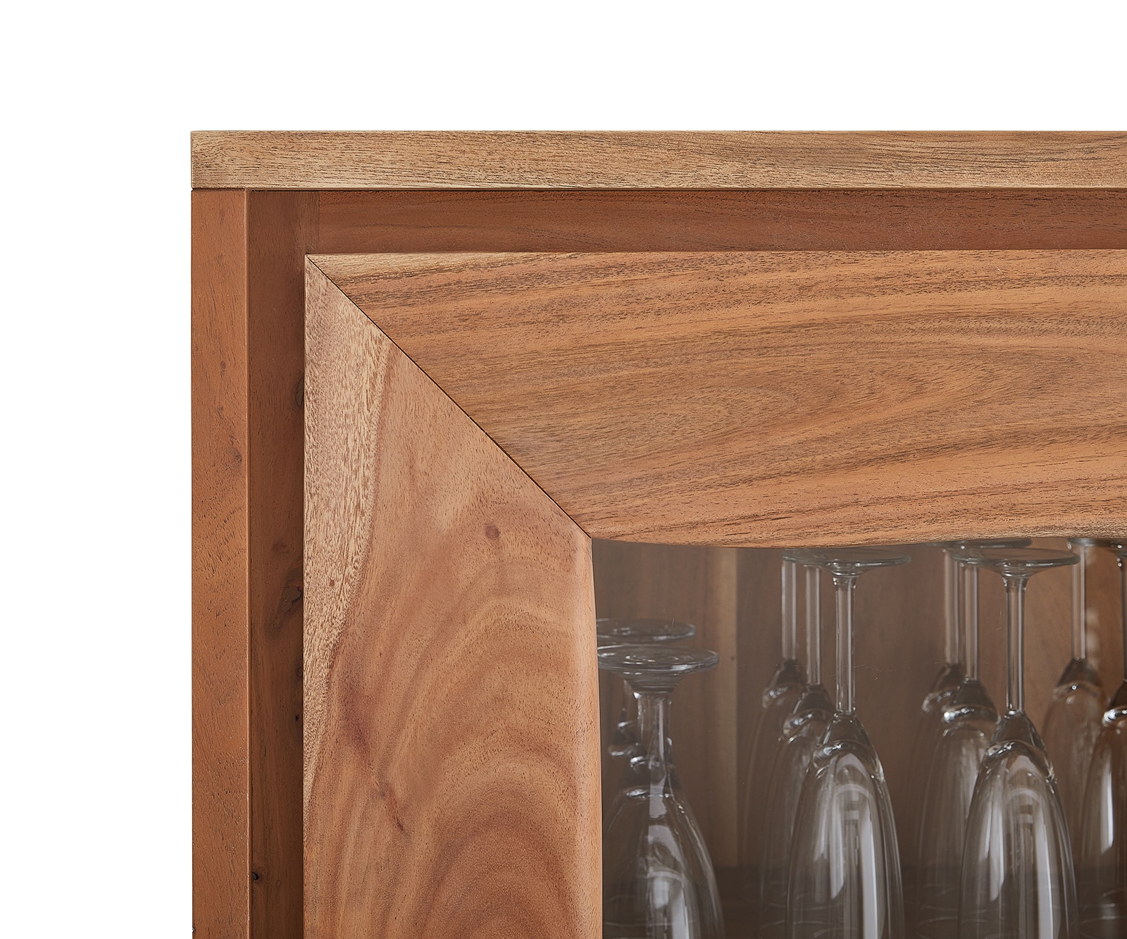 Vitrine Live-Edge 120x190 cm Akazie Natur gerade Kante 2 Türen 4 Schubladen Massiv 5 Vitrine Live-Edge 120x190 cm Akazie Natur gerade Kante 2 Türen 4 Schubladen Massiv 5