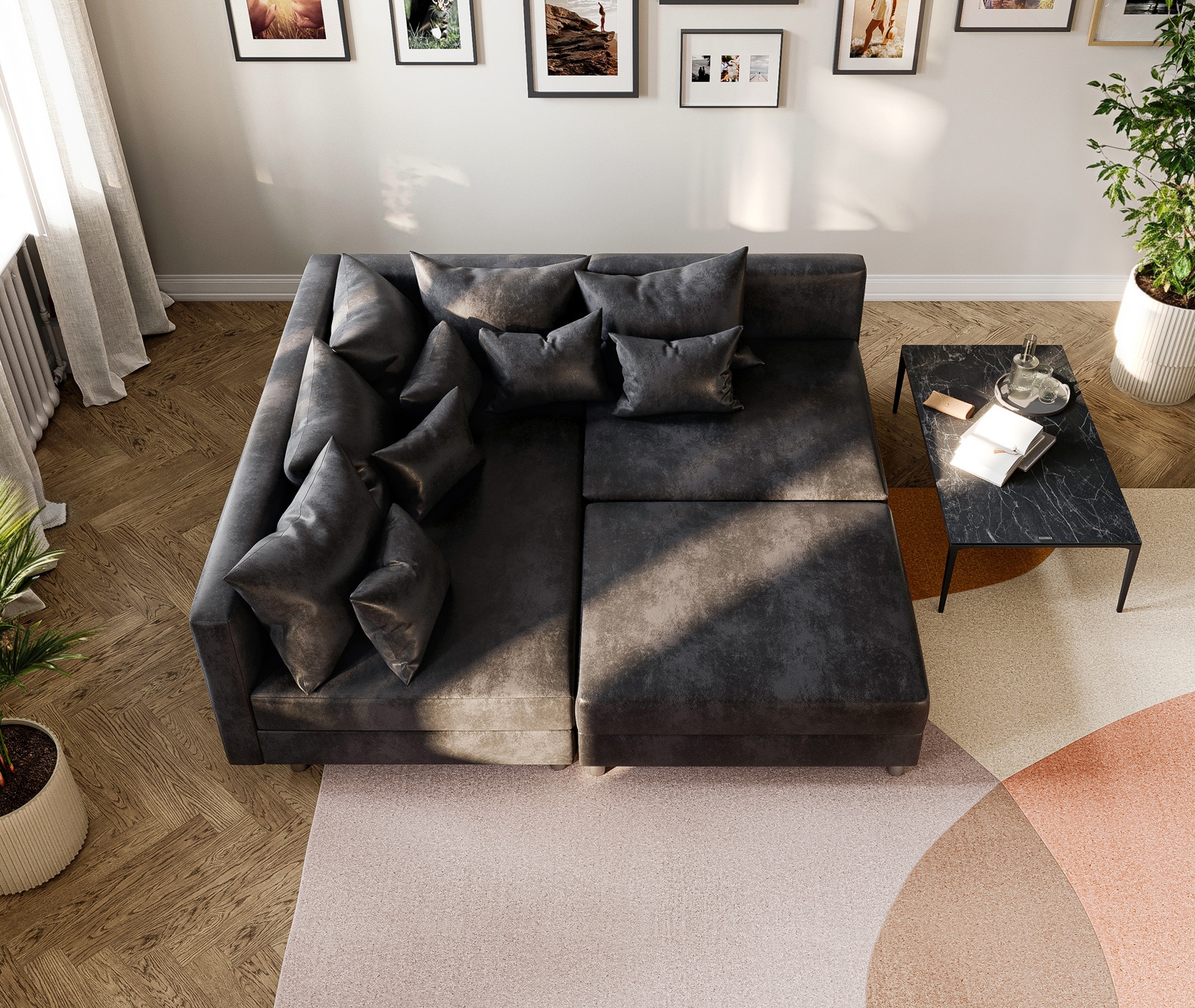 Ecksofa Clovis Anthrazit Antik Optik Hocker Ottomane Links Modulsofa 5 Ecksofa Clovis Anthrazit Antik Optik Hocker Ottomane Links Modulsofa 5